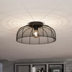 Осветително тяло за таван Rinroe, Ø 45 cm, черно, стомана