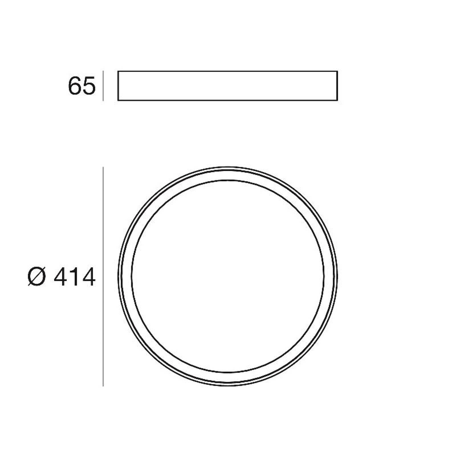 Linea Light LED-taklampa Tara R Ø 41,4 cm svart aluminium 3.000 K