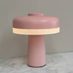 Dyberg Larsen LED table lamp Porter, pink, height 16 cm