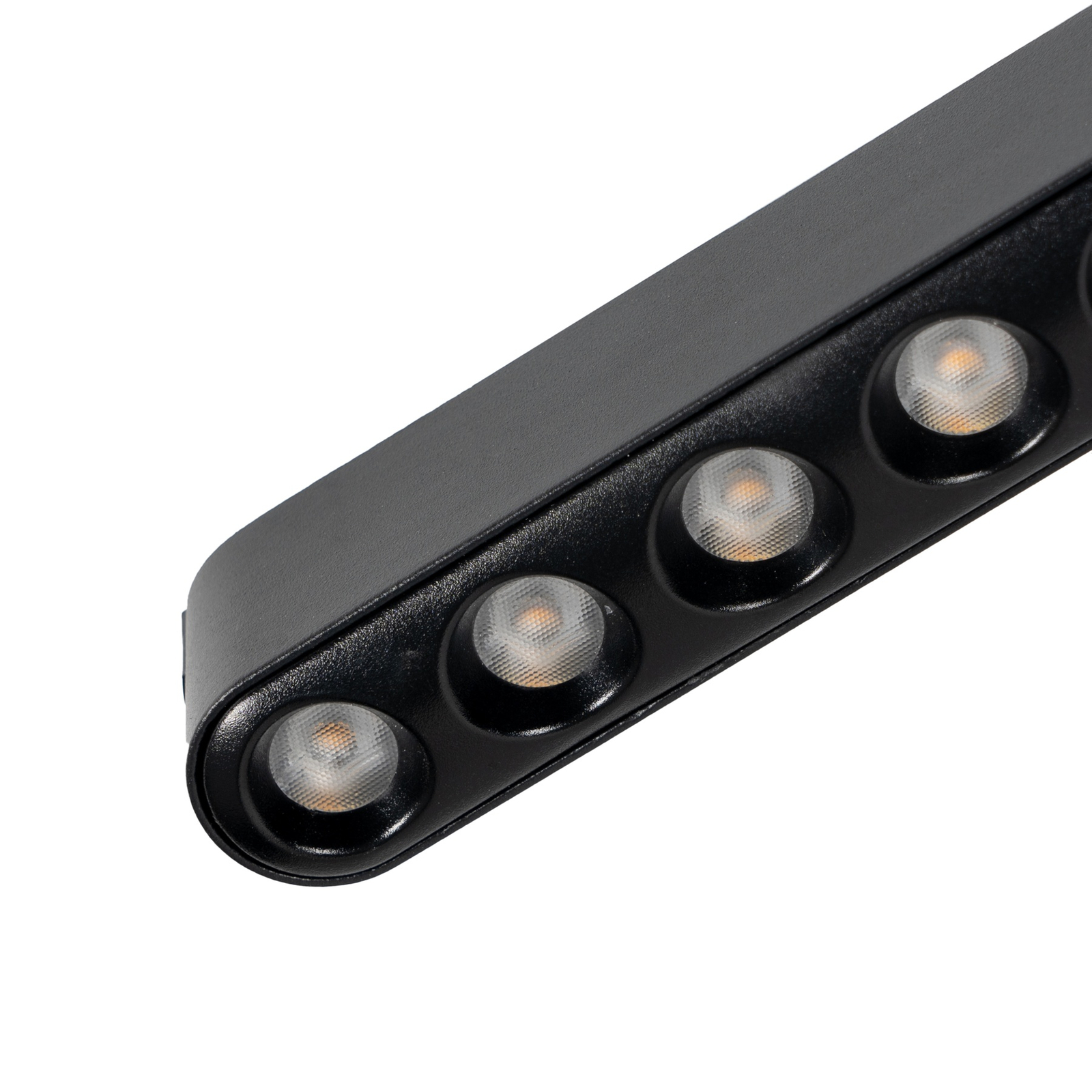 Lindby LED pásek 48 V Lumaro, černý, 12 bodů, 2,4 cm