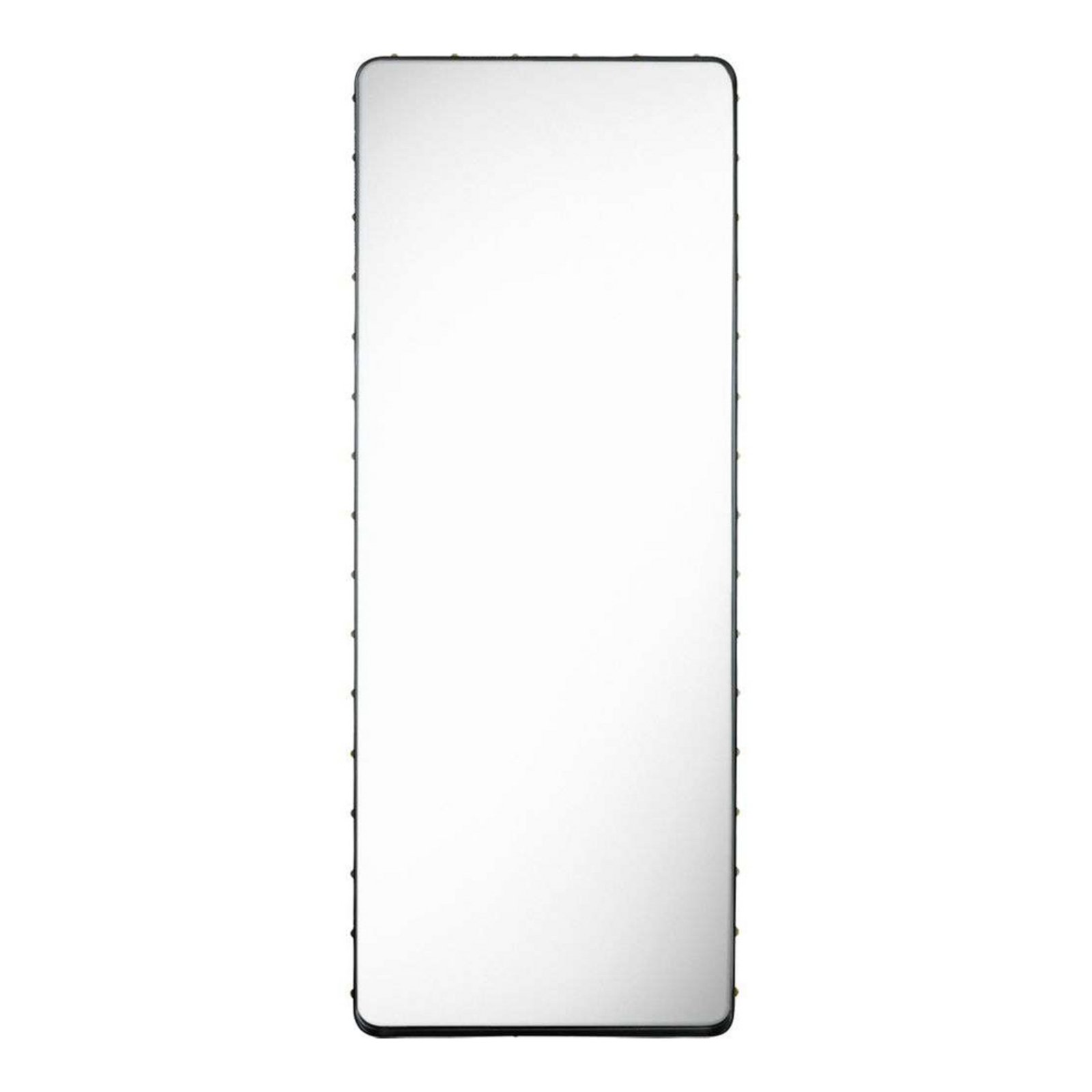 Adnet Wall Mirror Rectangular 70X180 Black Leather - GUBI