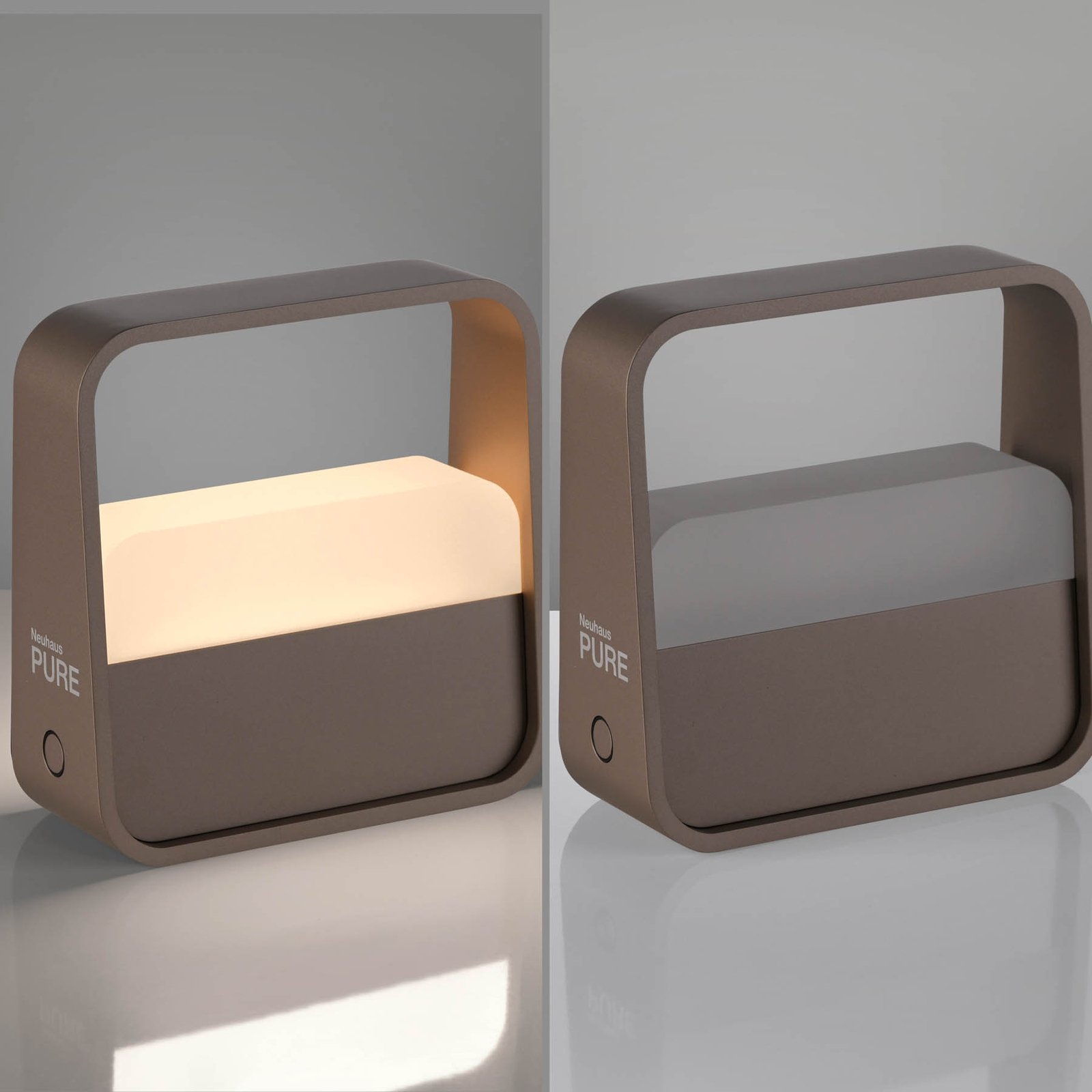 PURE LED rechargeable table lamp Pure Go, bronze, aluminium