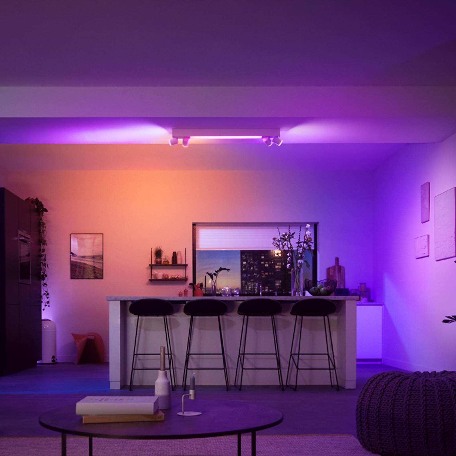 Reflektor sufitowy LED Philips Hue Centris, biały, 4-punktowy, RGB CCT