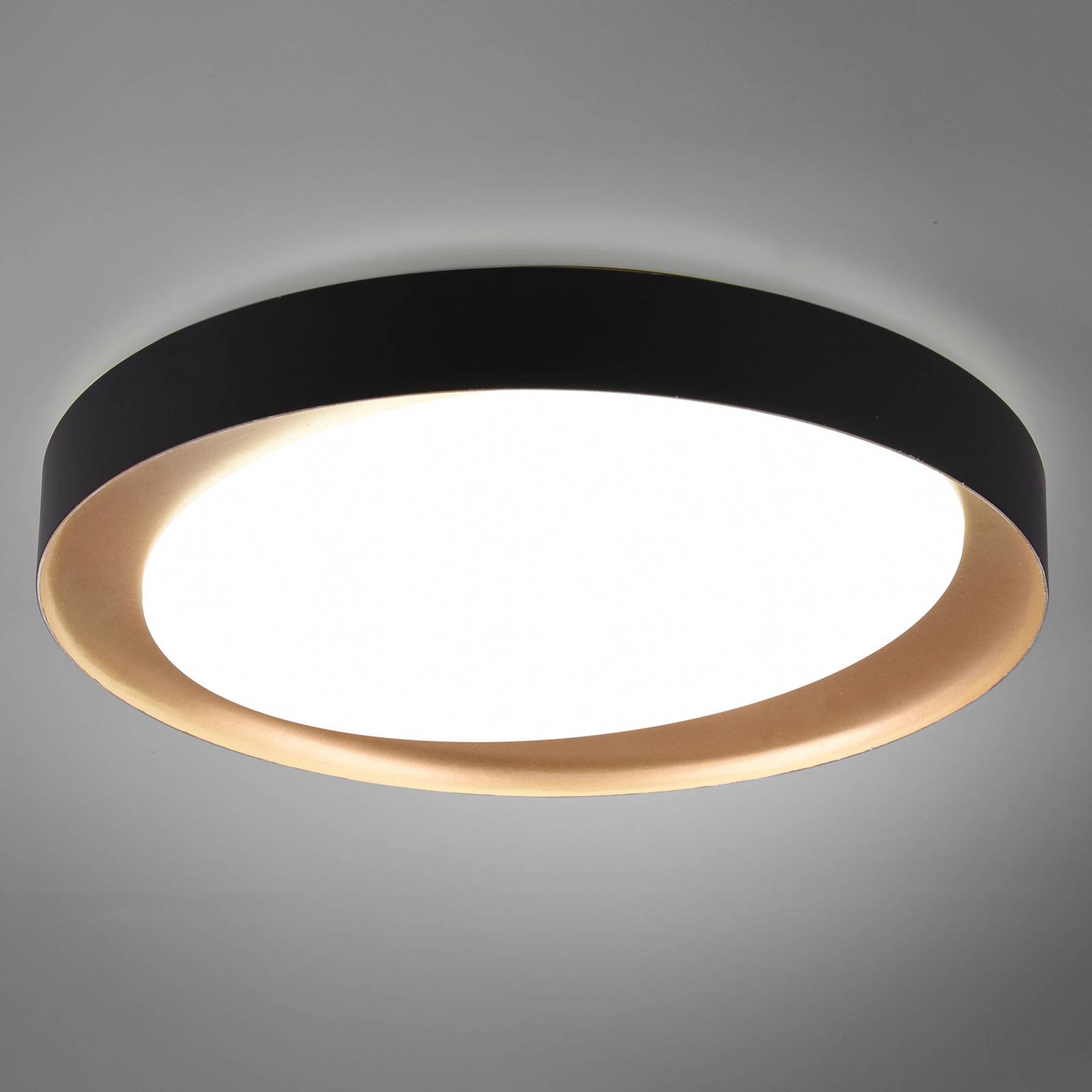 Reality Leuchten LED-taklampa Zeta tunable white svart/guld