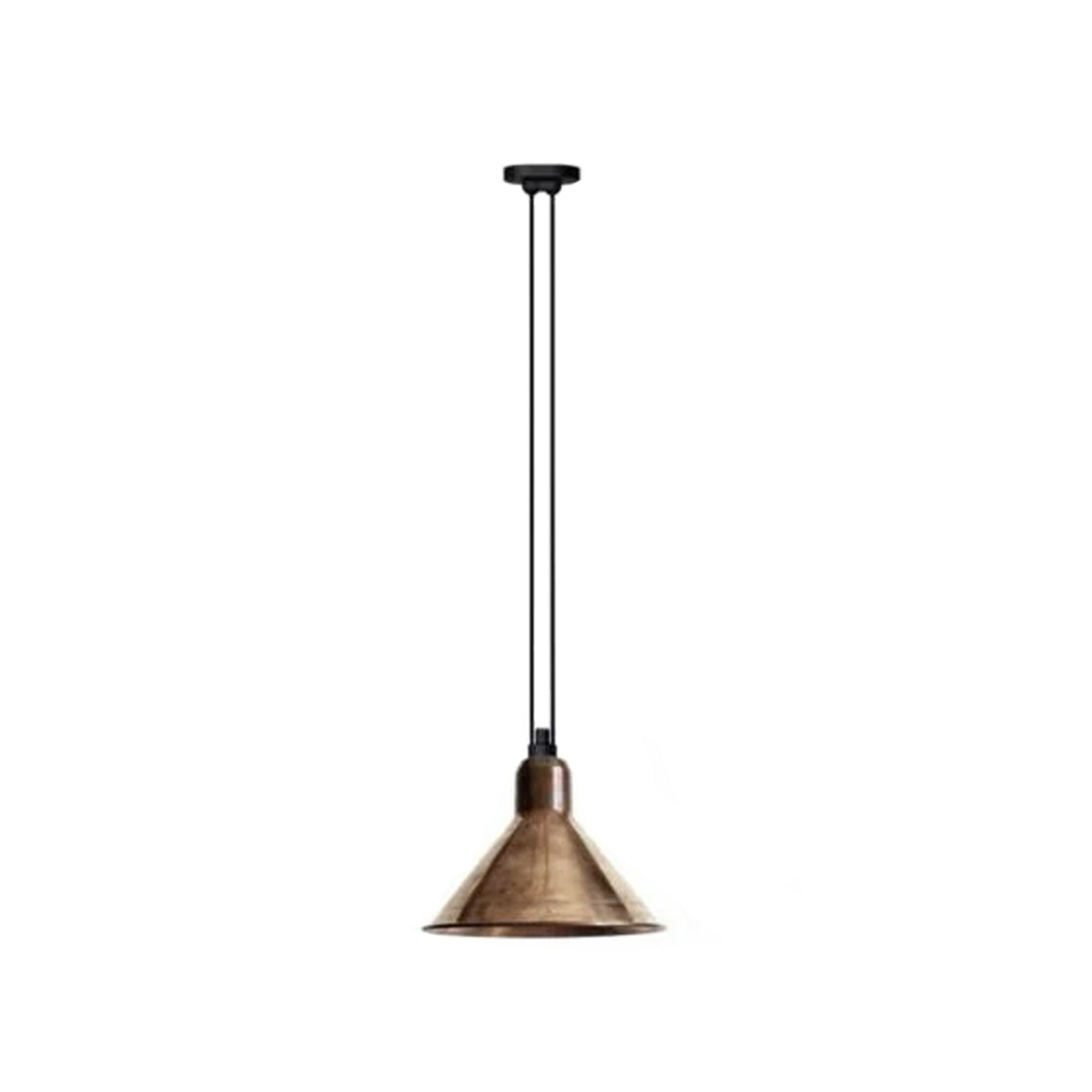 322 L Závěsná Lampa Conical Raw Copper - Lampe Gras