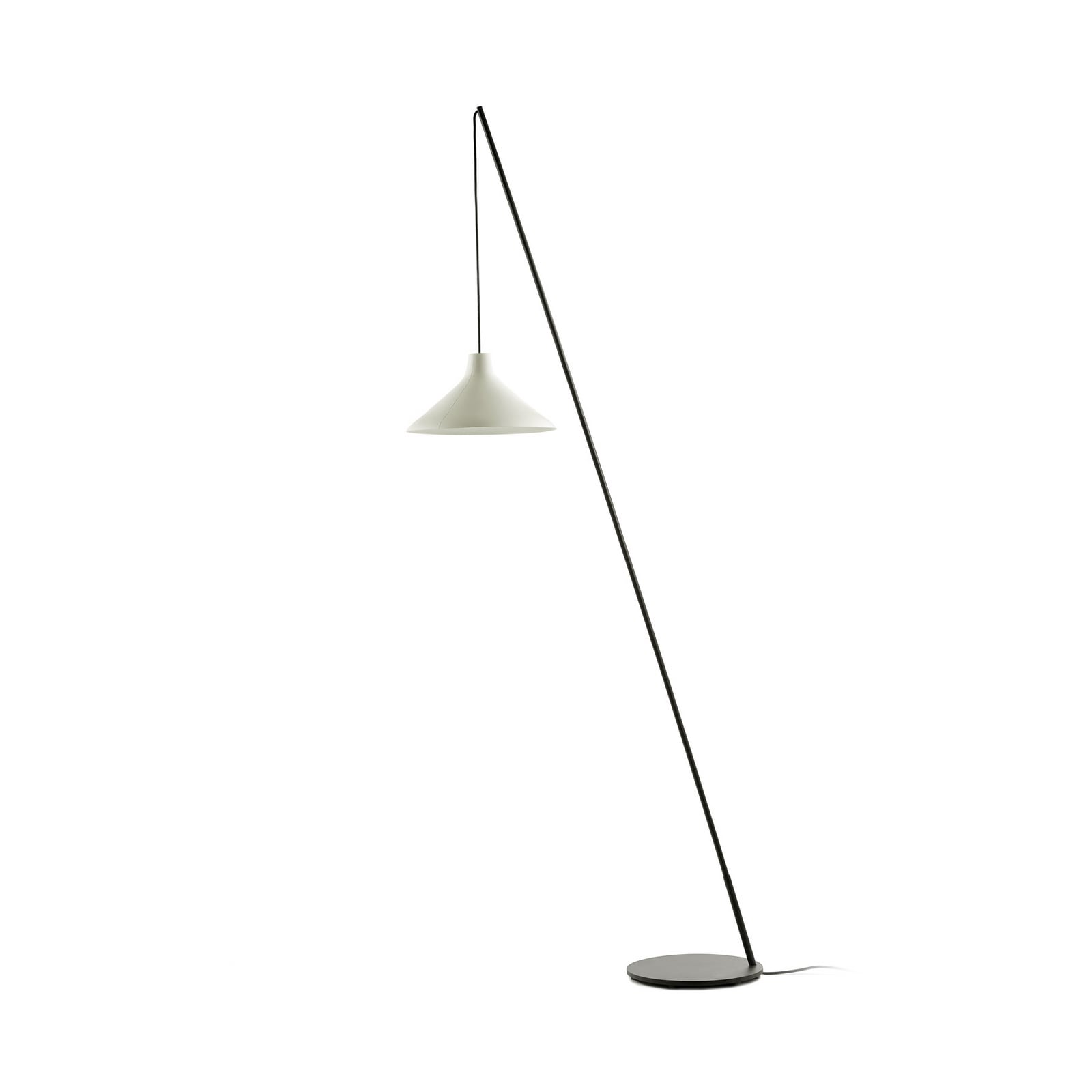 BLACK-WHITE SEAM gulvlampe, stål, porcelæn, E27, højde 196 cm – Serax