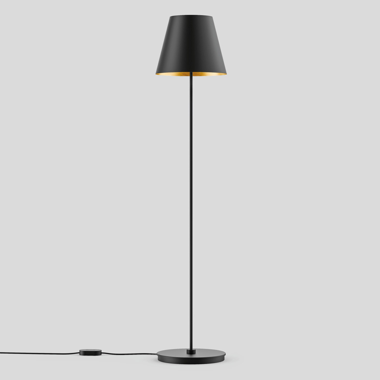 BEGA Studio Line lampadaire noir/laiton 150cm