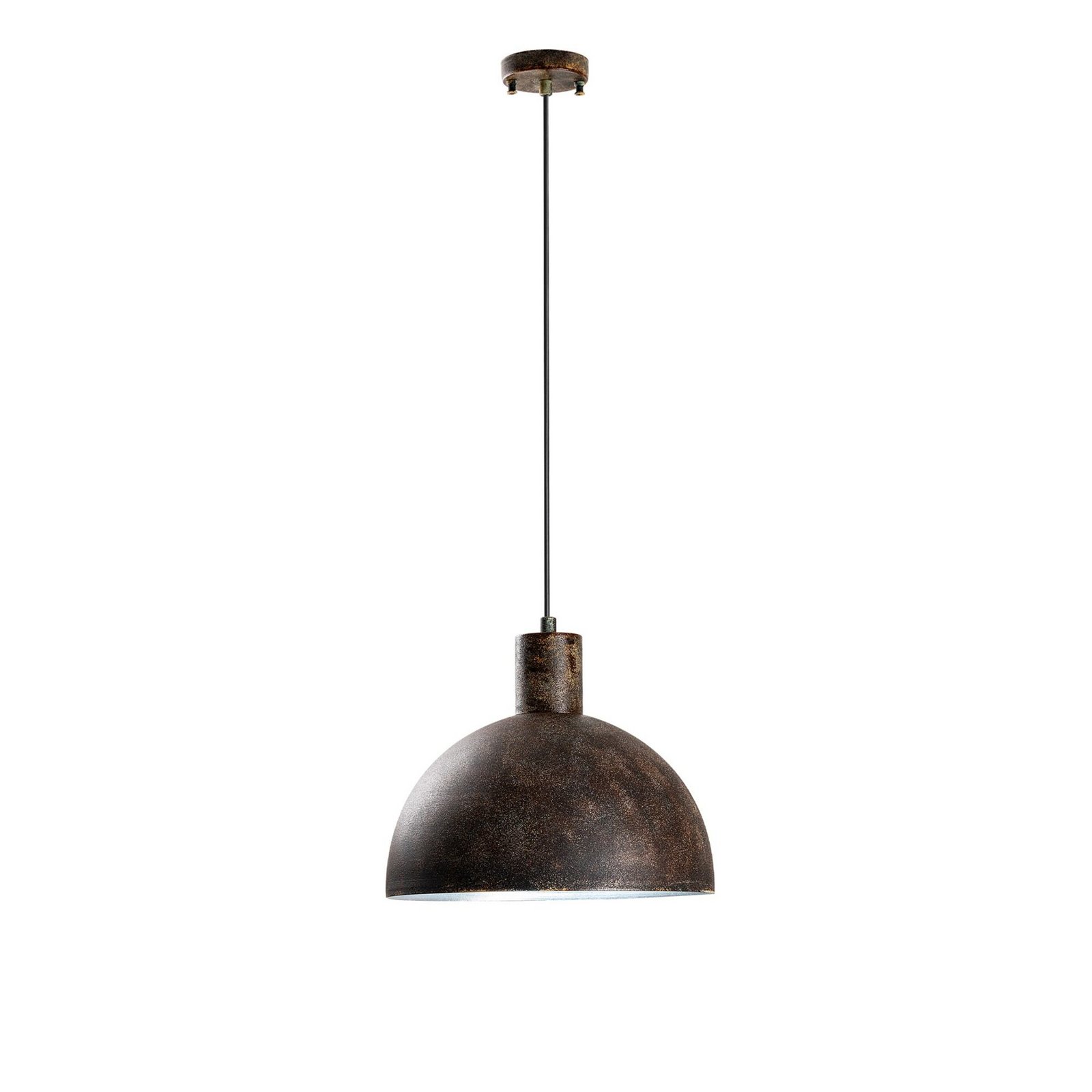 Hängeleuchte Kure, schwarz-braun, Metall, Ø 30 cm, E27