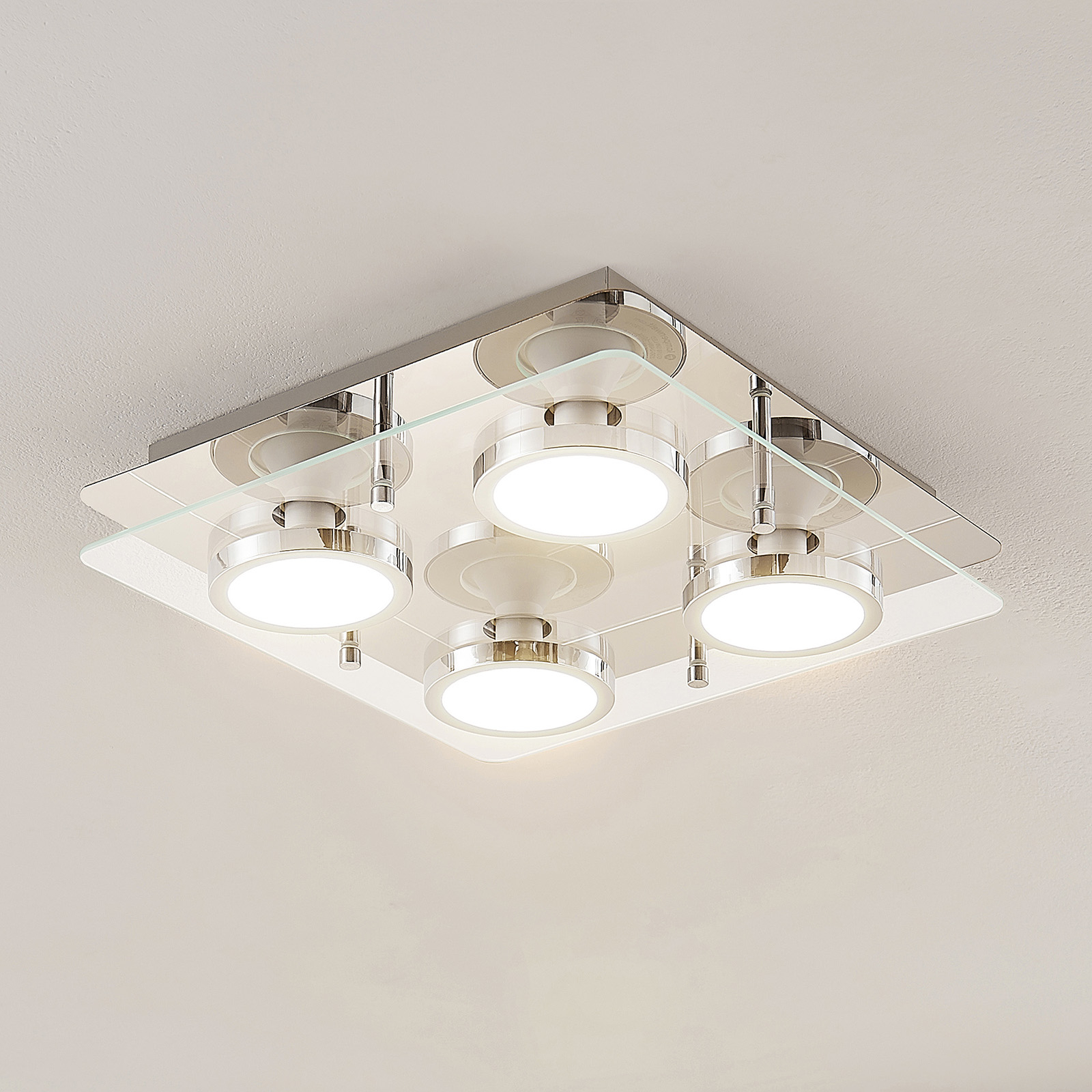 Lindby Gabryl LED-Deckenleuchte, vierflammig
