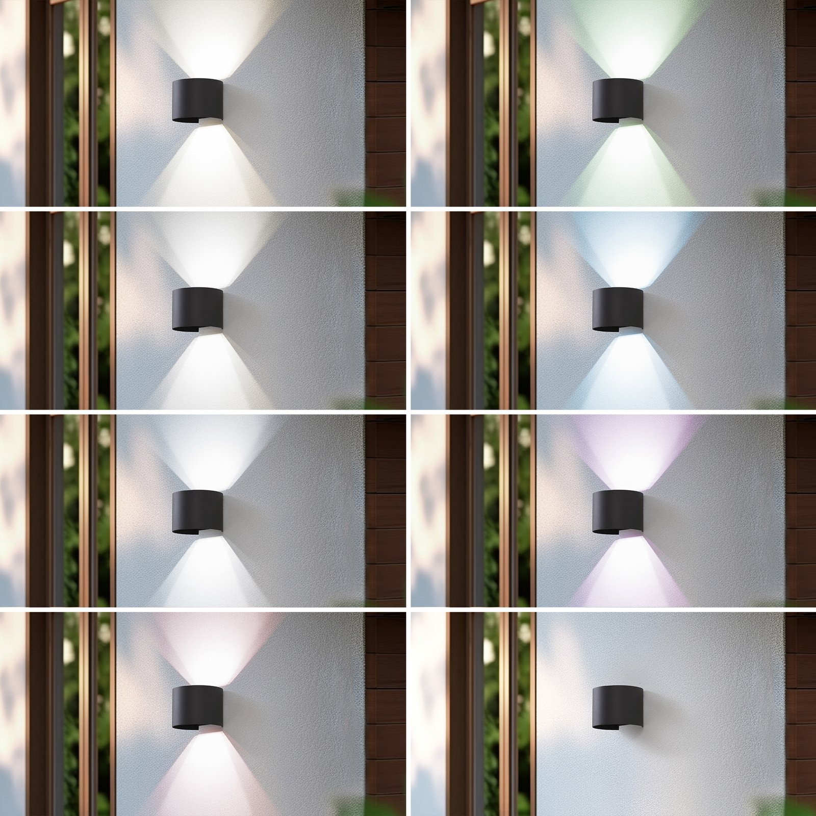 Dara Round LED Smart Buiten Wandlamp Grijs - Lindby