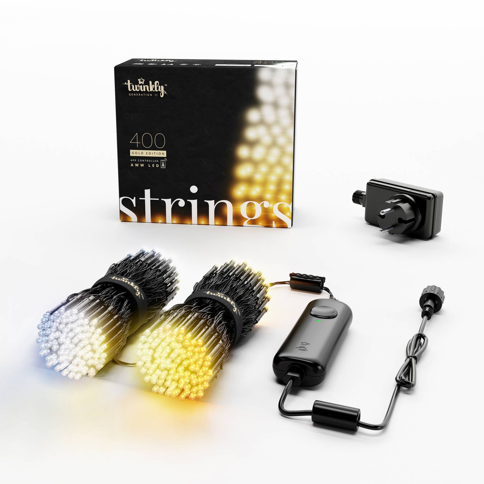  Twinkly Twinkly Cct Black 400-flame 32m Fairy Lights, Uk/ie 