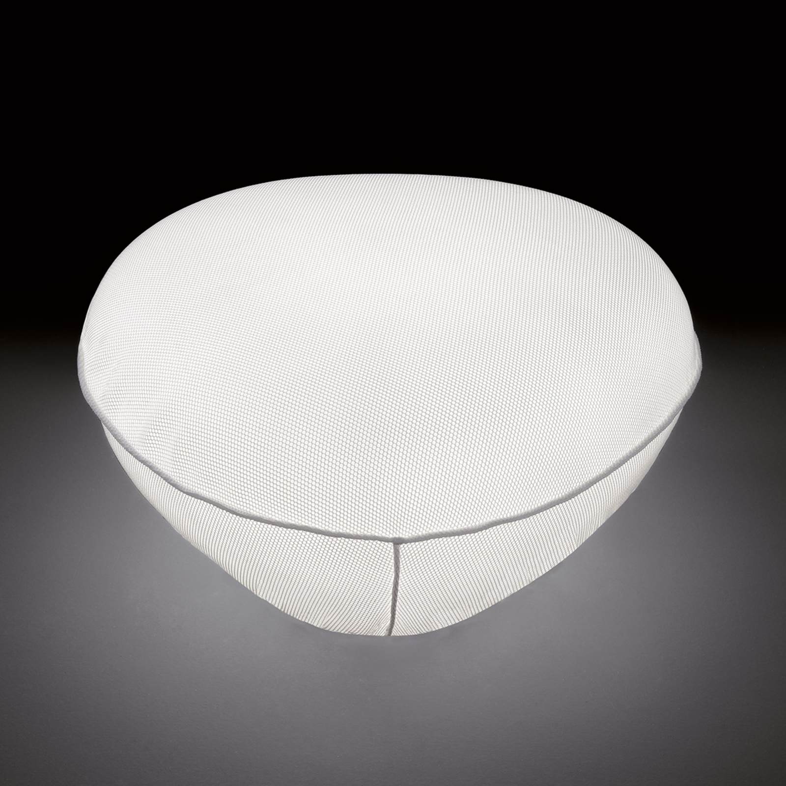 Oluce Outdoor decorative light Pill-Low, white, polyethylene, fabric, E27, 25 W, energy efficiency: A, H: 33 cm