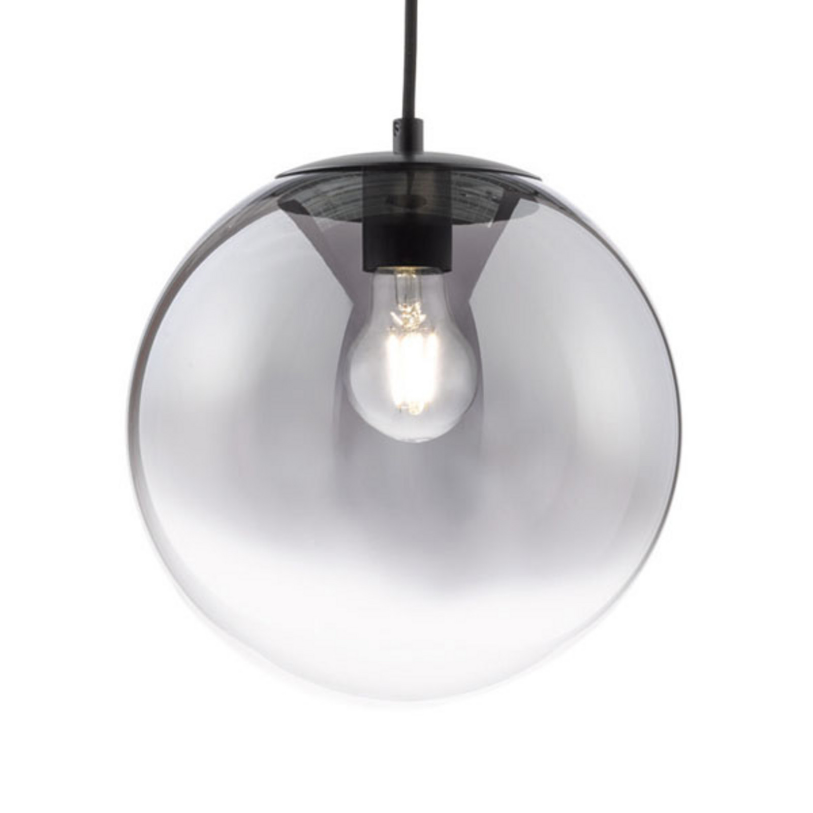 Schöner Wohnen Oglindă suspendată cu oglindă Ø 25 cm - Camera de zi / sufragerie - modern - gri fumuriu negru - Sticlă