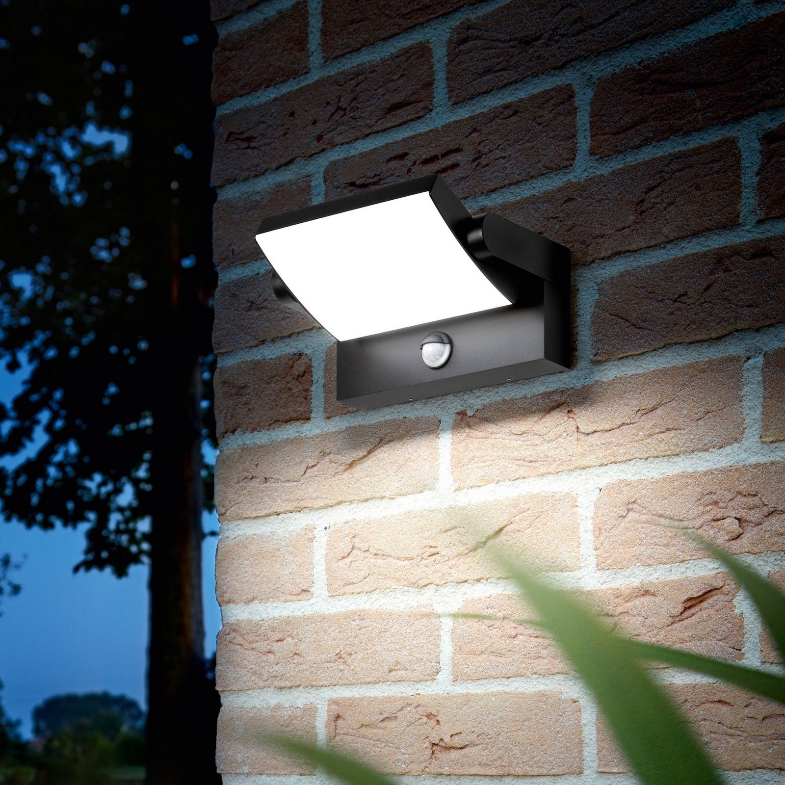 Ideal Lux LED outdoor wall light Swipe Sensor, anthracite, IP54