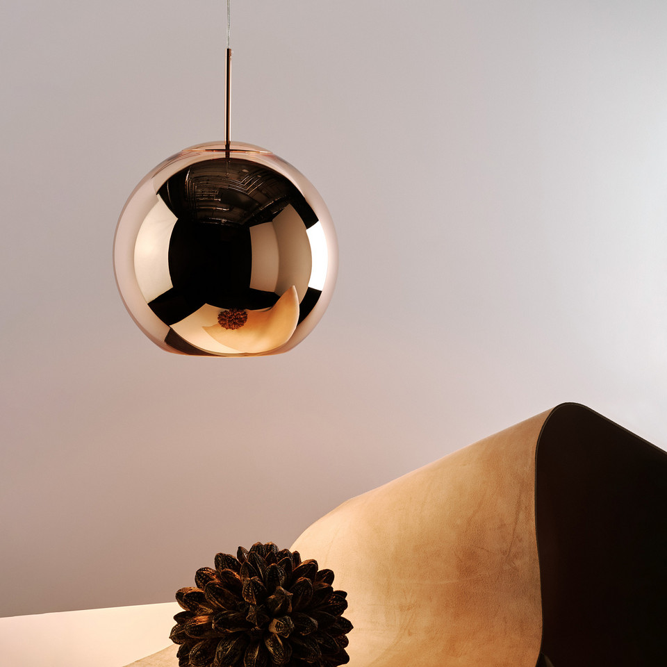 Tom Dixon Copper Round LED pendellampa Ø25, koppar från Tom Dixon