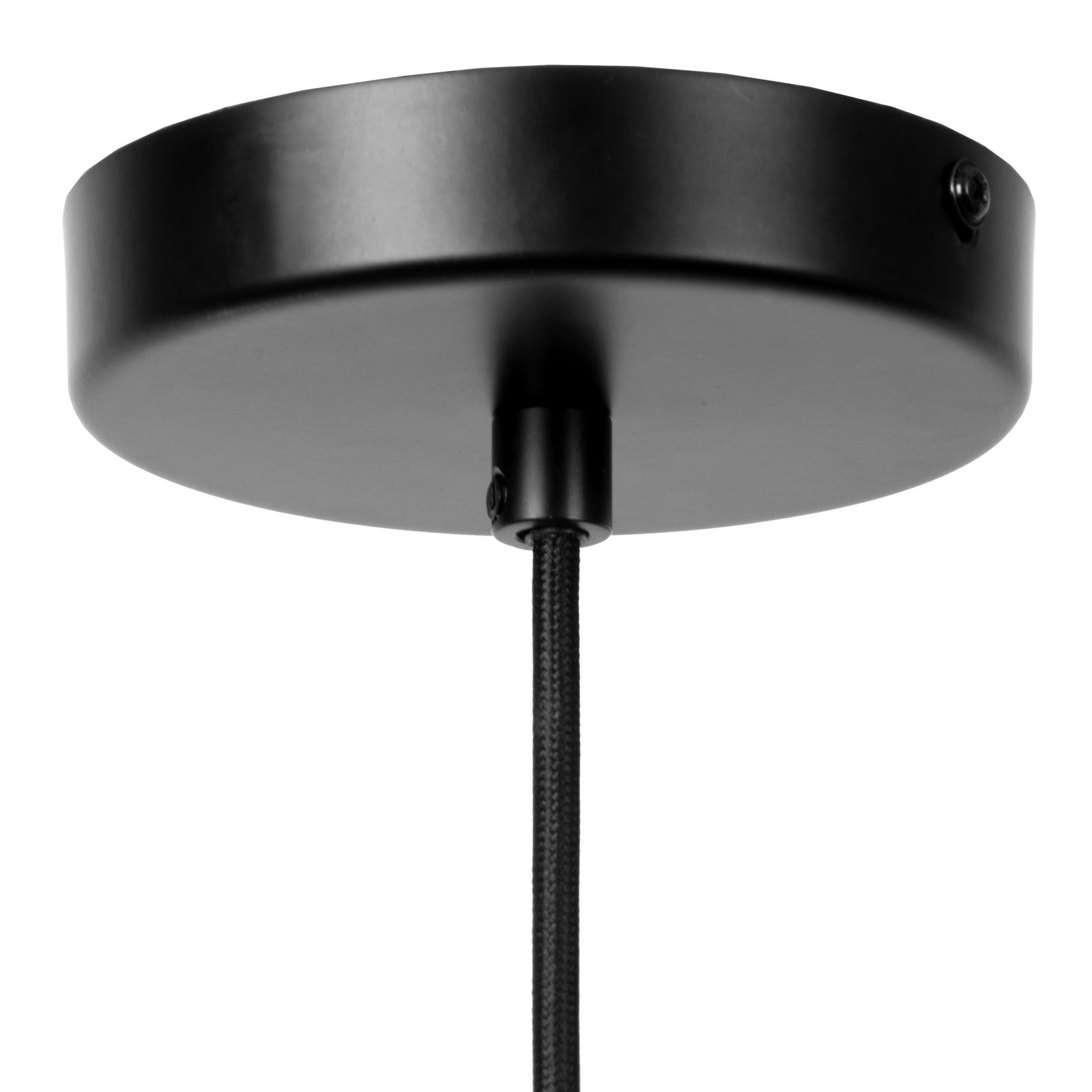 Suspension Ilona, verre, Ø 22 cm, noir/ambre, 1 lampe