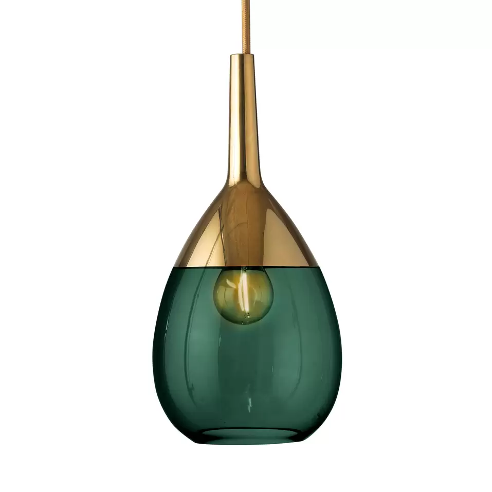 EBB & FLOW Lute S lámpara colgante oro verde