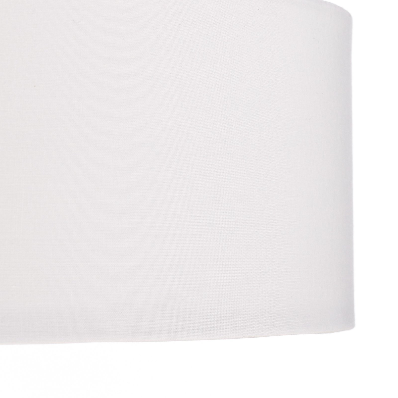 Lindby hanglamp Sebatin, Ø 50 cm, wit, stof, E27