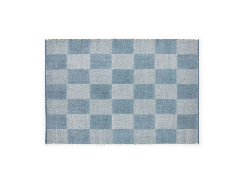 HAY – Check Rug Small Check 140×200 Light Blue