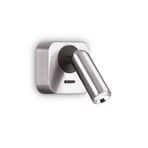 Ideal Lux LED wall spotlight Bean, nickel-coloured, width 7 cm