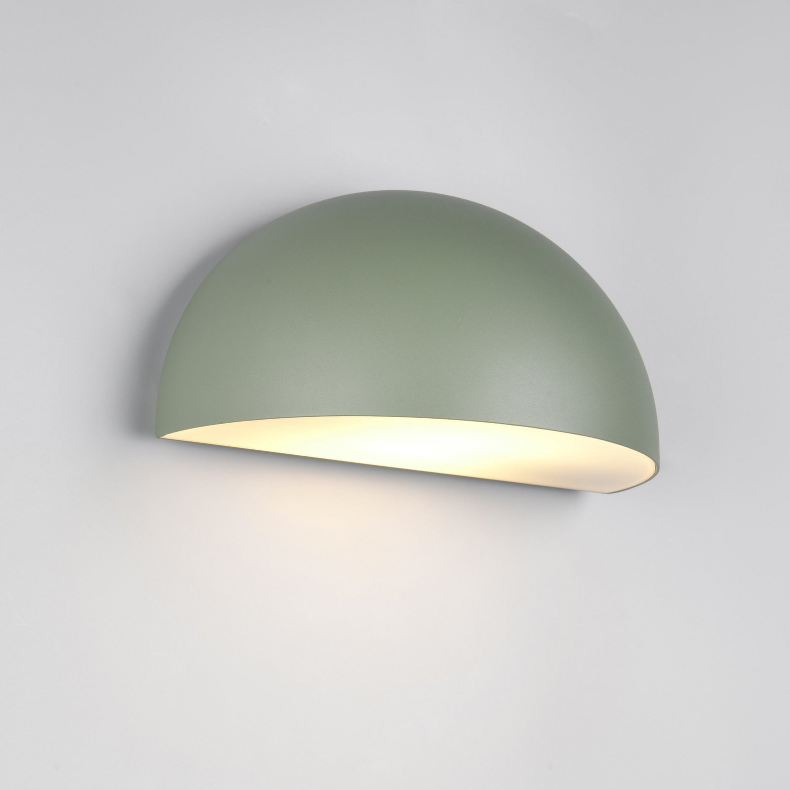 Āra sienas lampa MAAS, zaļa, platums 27 cm, metāls, IP44 Āra sienas lampa MAAS, zaļa, platums 27 cm, metāls, IP44