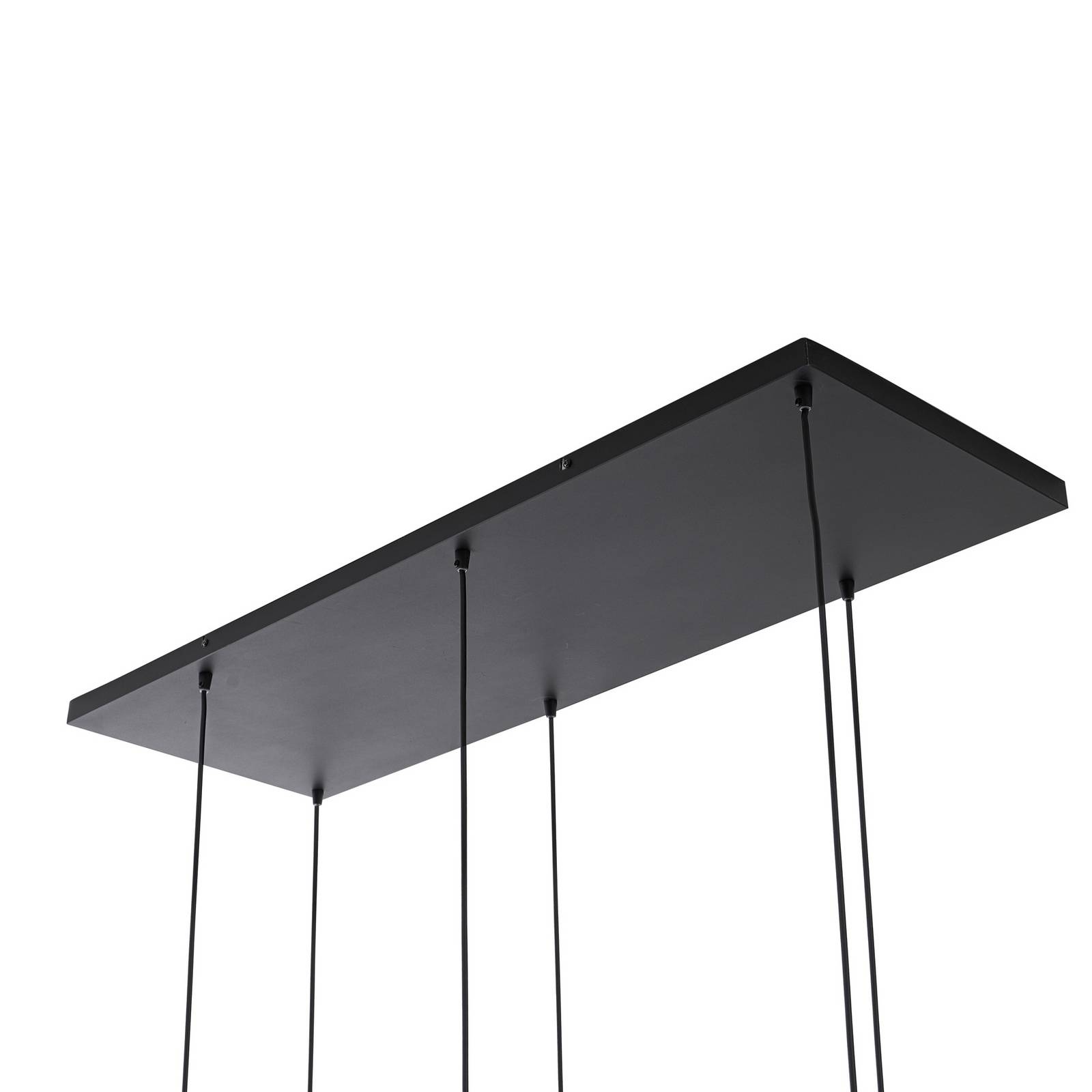 Żyrandol Lindby Marla, 6-punktowa, szkło, dymnoszara