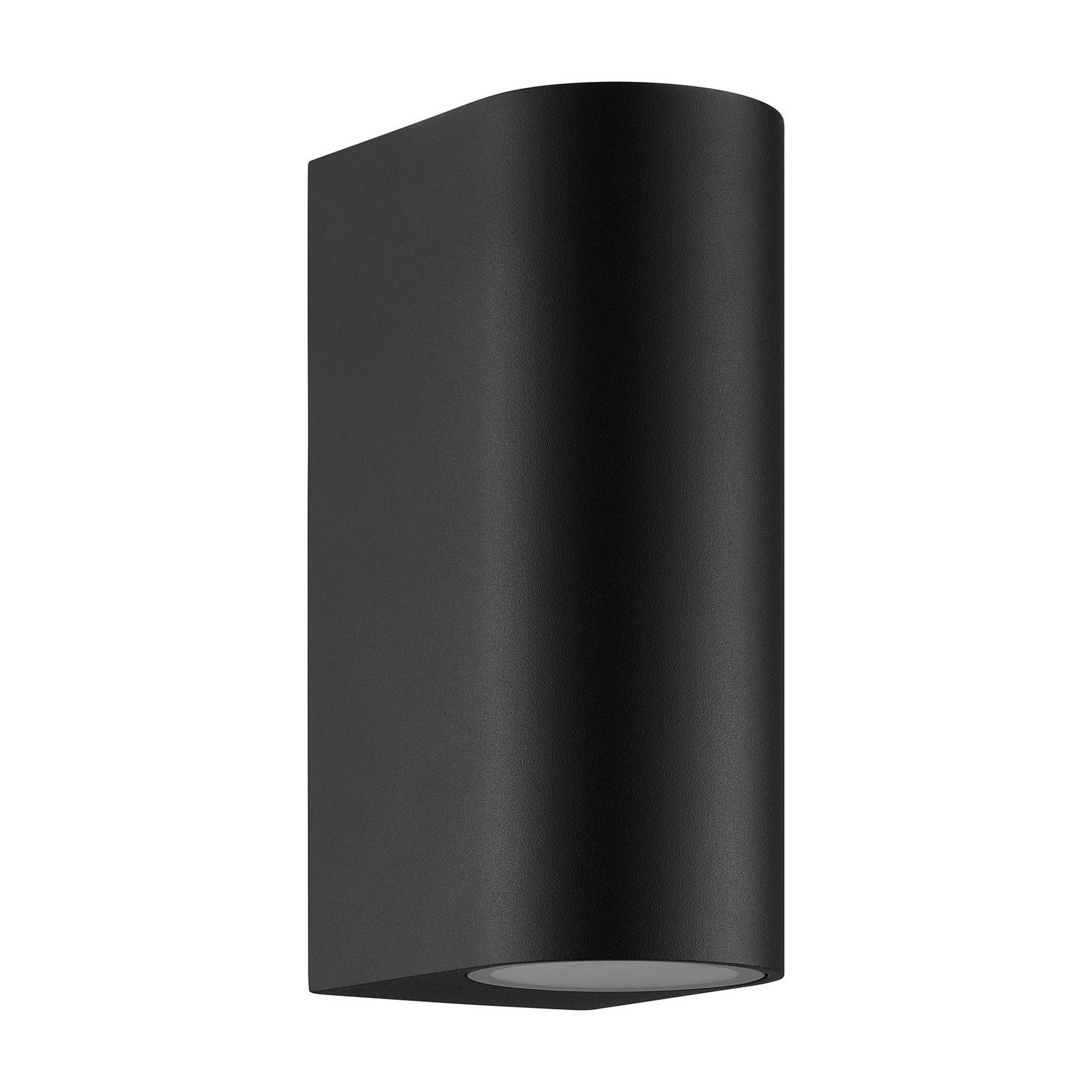 Dion Double outdoor wall light, black, GU10, aluminium, IP44