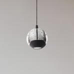 Lucande LED-Pendellampe Hayley, schwarz, 1-flg., Glas