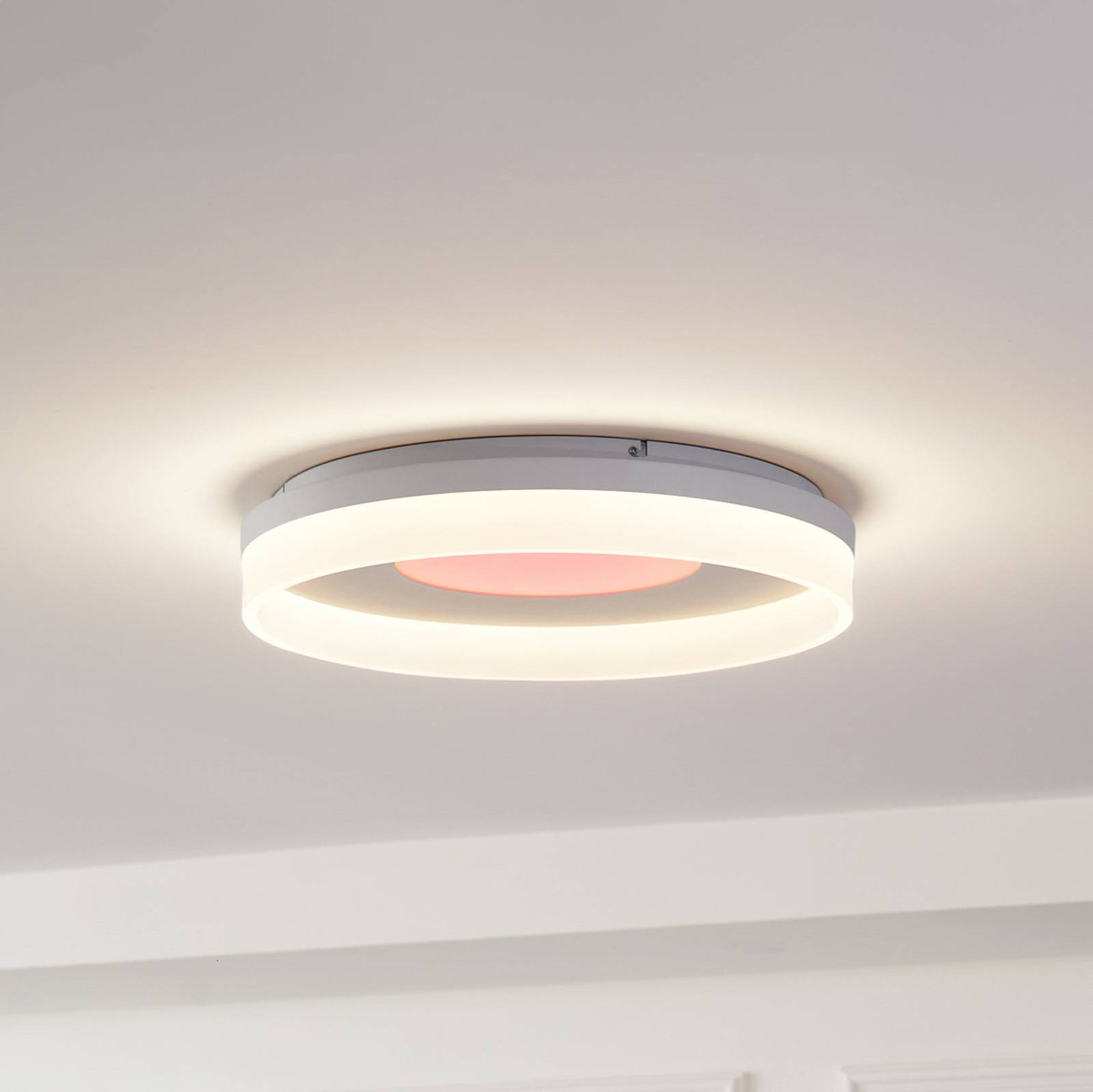 Lucande Smart Plafonnier LED Squillo blanc Tuya RGBW CCT