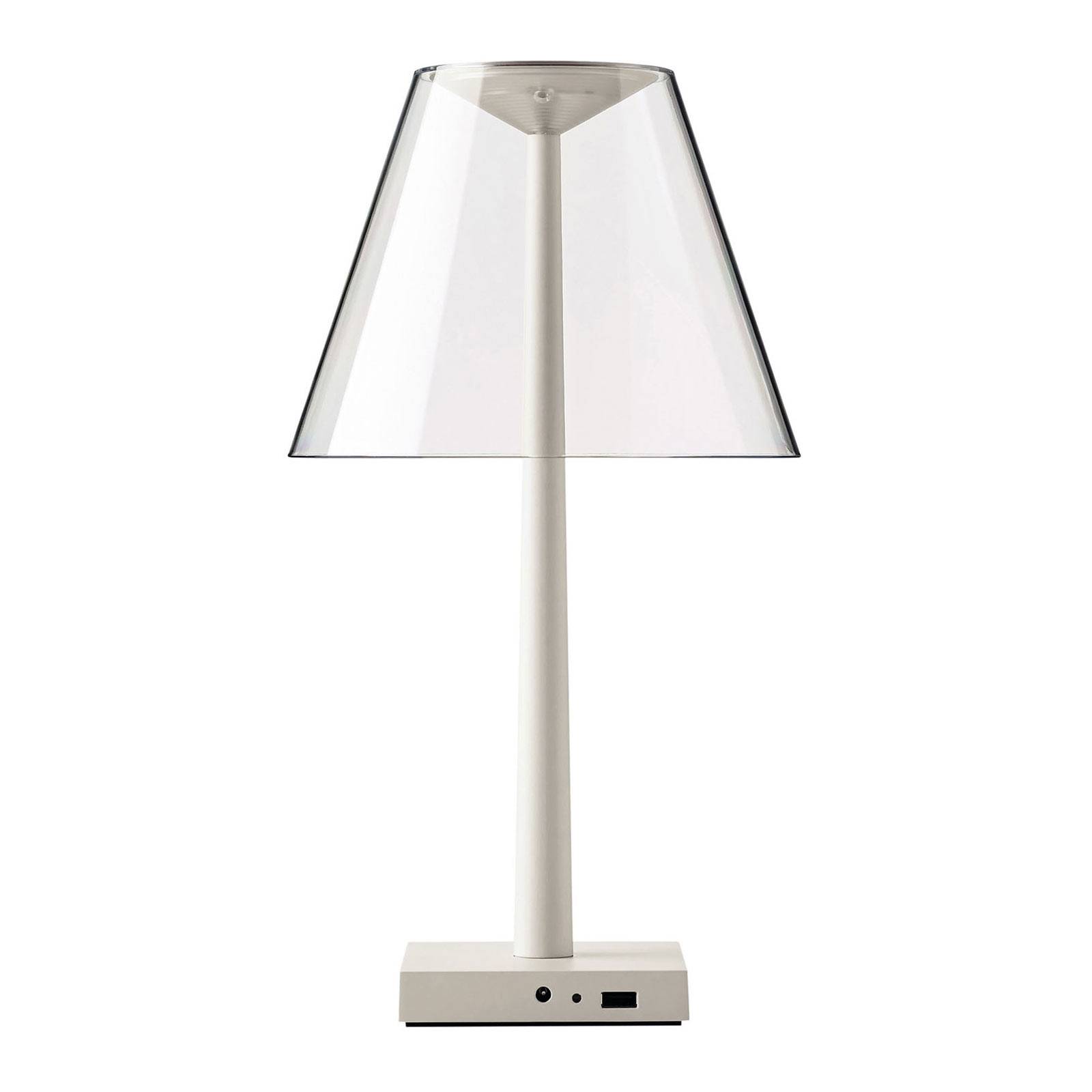 Rotaliana Dina+ T1 LED ładowalna lampa stołowa kremowa