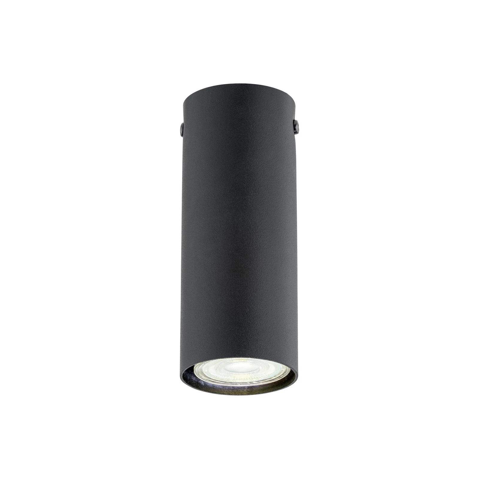 Προβολέας οροφής Tecno 1S, χάλυβας, GU10, ύψος 15 cm, μαύρο