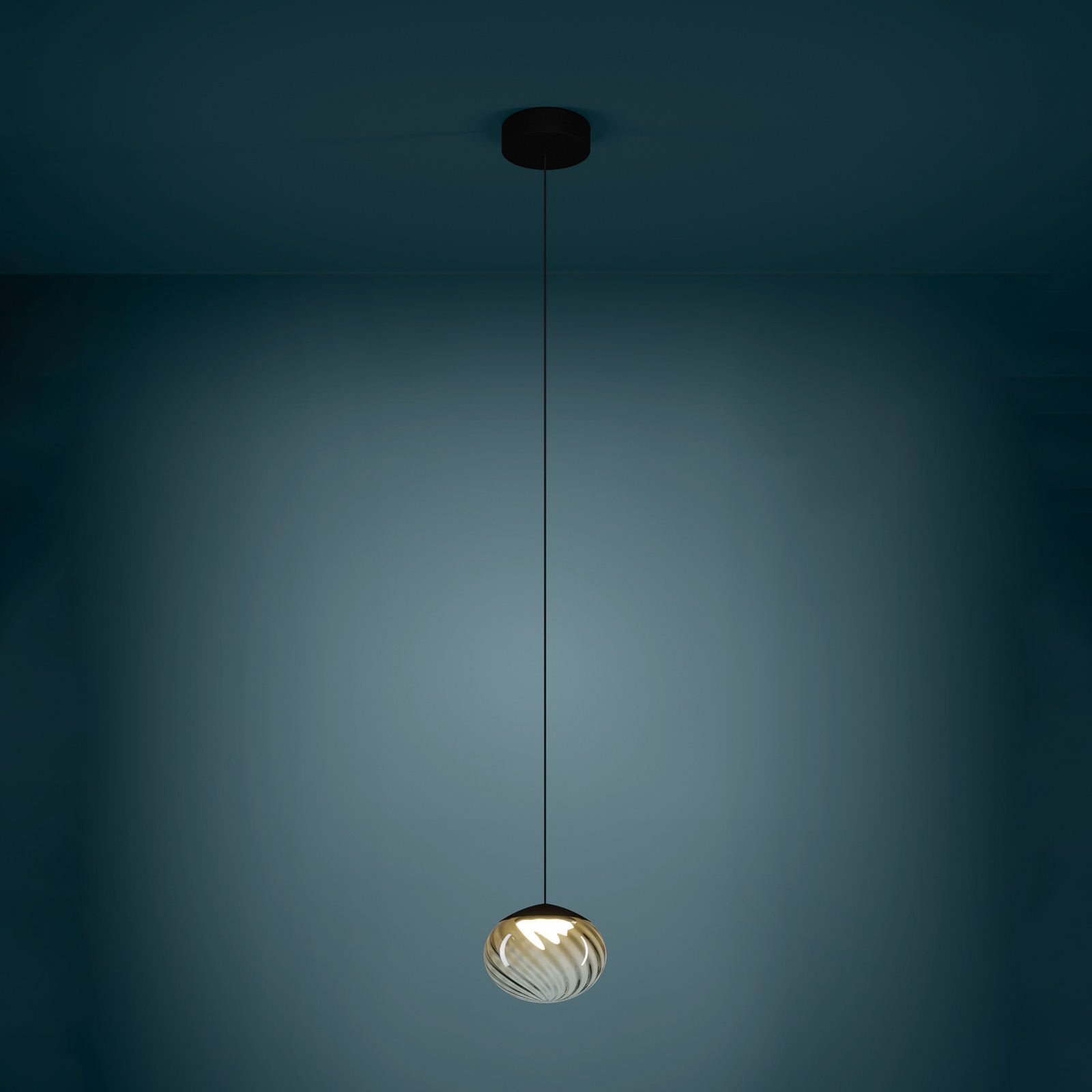 Suspension Pantoja noire/ambre 24 cm CCT - Stars of Light