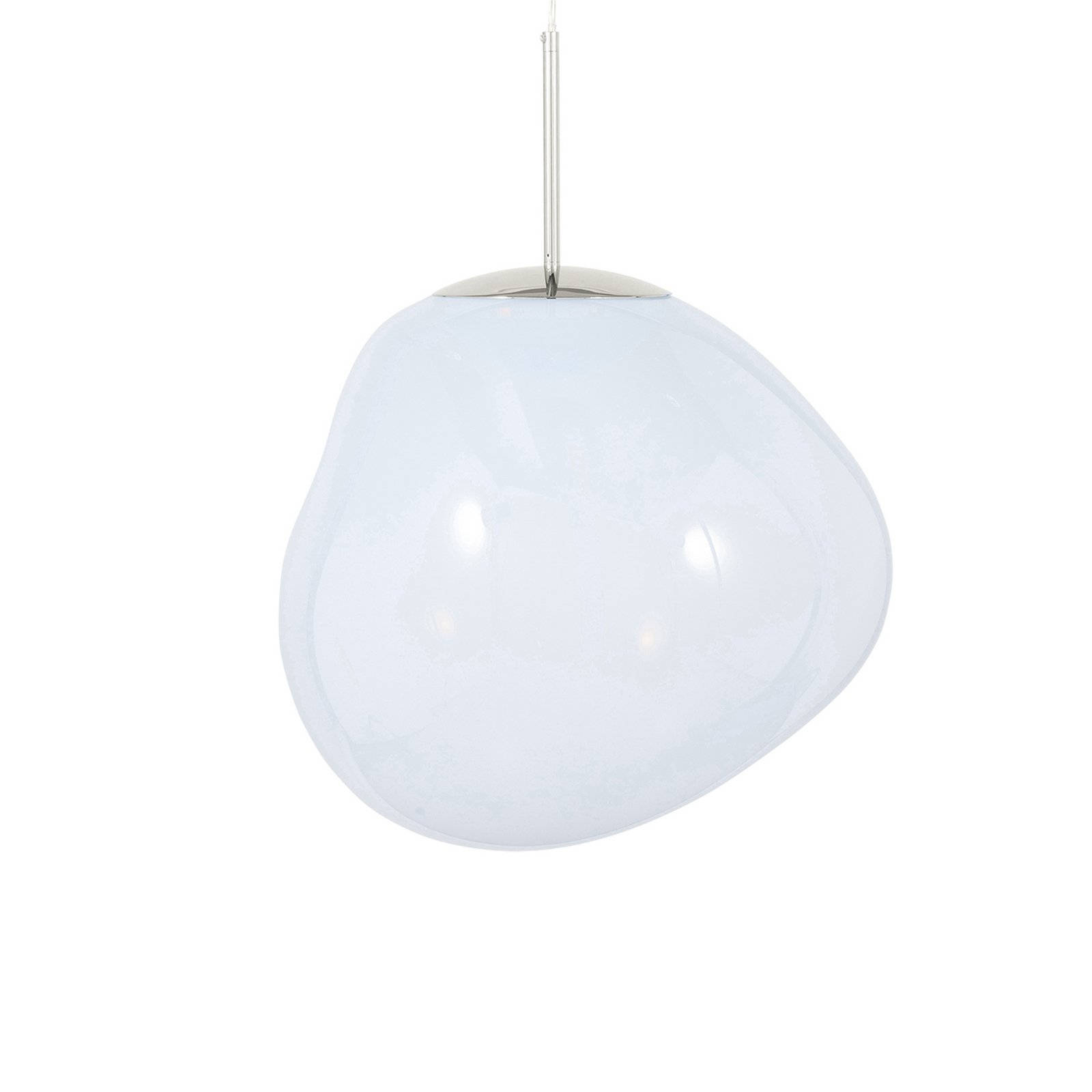 Tom Dixon LED hanging light Melt, Ø 50 cm, opal/silver