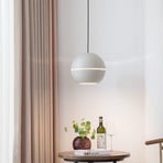 Lucande Calantha pendant light, grey, aluminium, Ø 30 cm