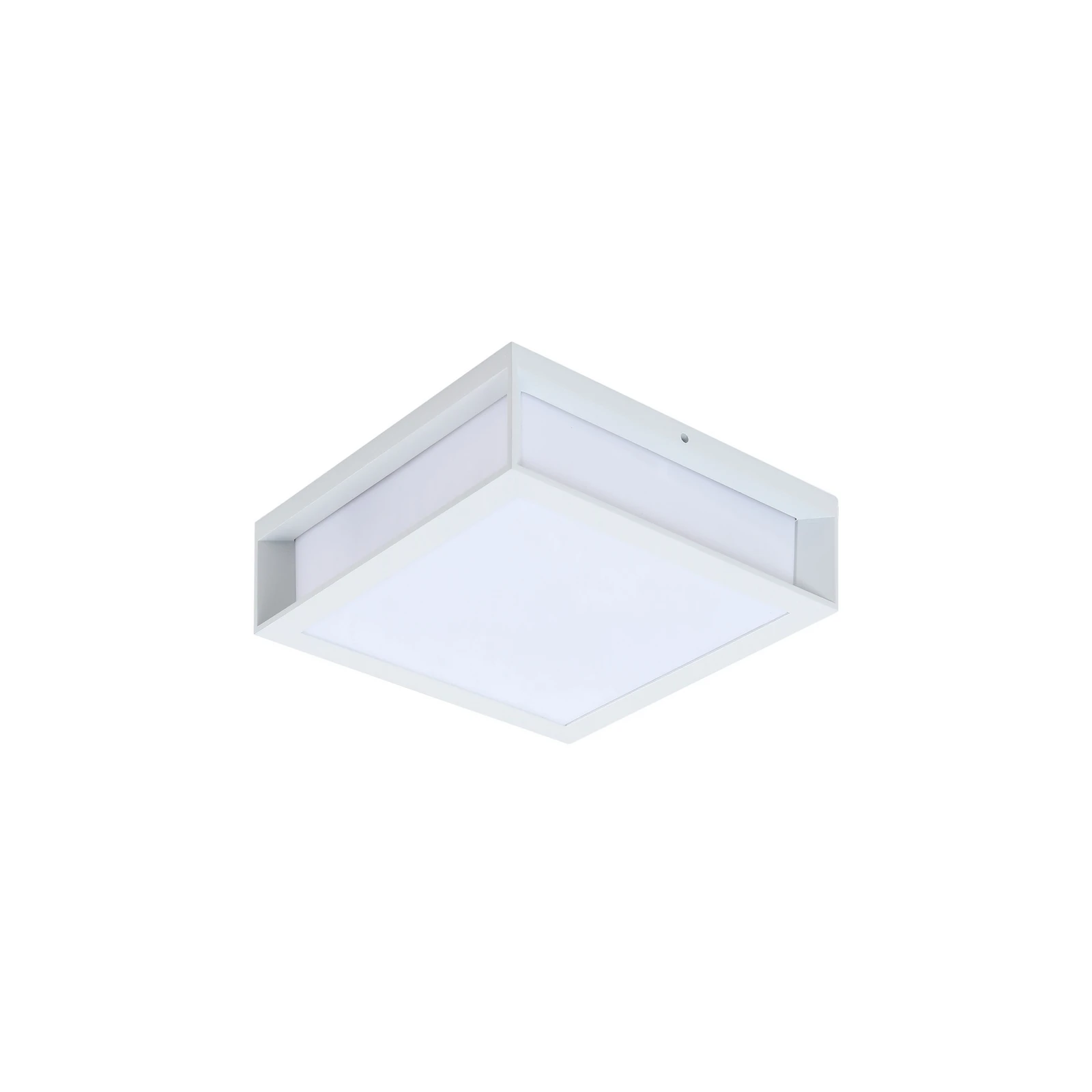 Lindby Außenwandleuchte Sivana, weiß, Alu, 26 cm x 26 cm