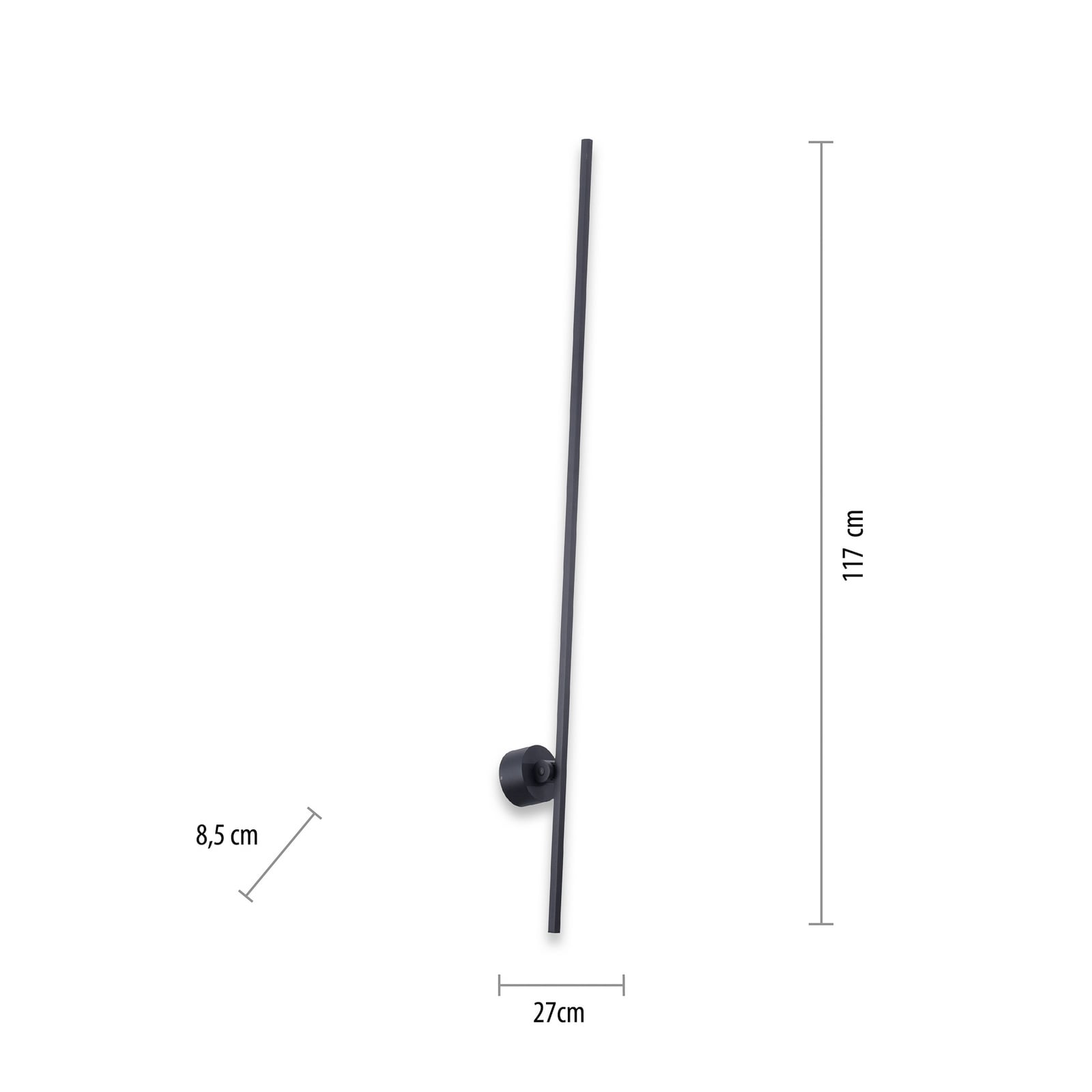 Grafo LED-Wandleuchte, schwarz, Höhe 117 cm - PURE Grafo LED-Wandleuchte, schwarz, Höhe 117 cm - PURE