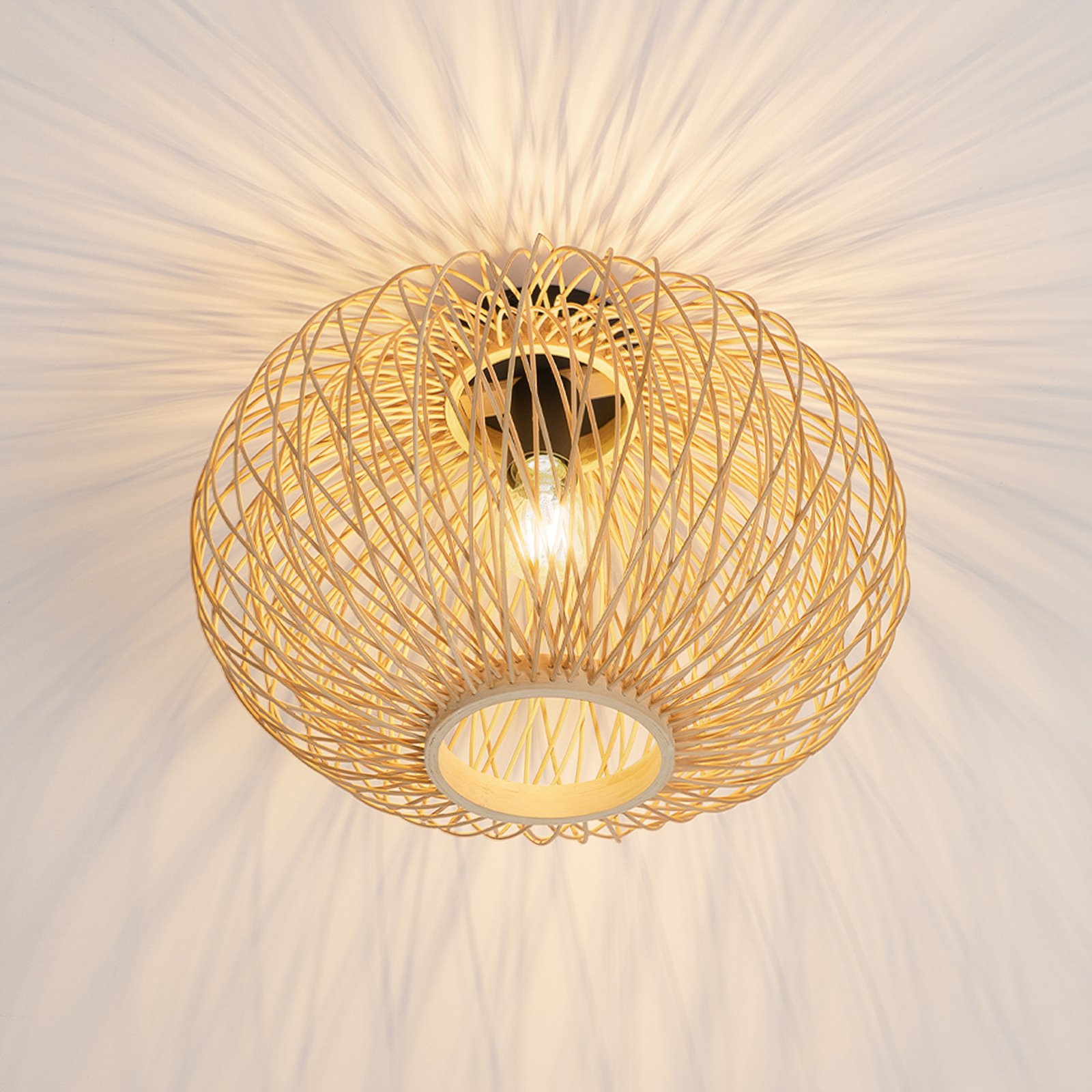 Solvira Ceiling Lamp Bamboo - Lindby