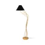 Vloerlamp Ischia 1-lamp zwart/goud