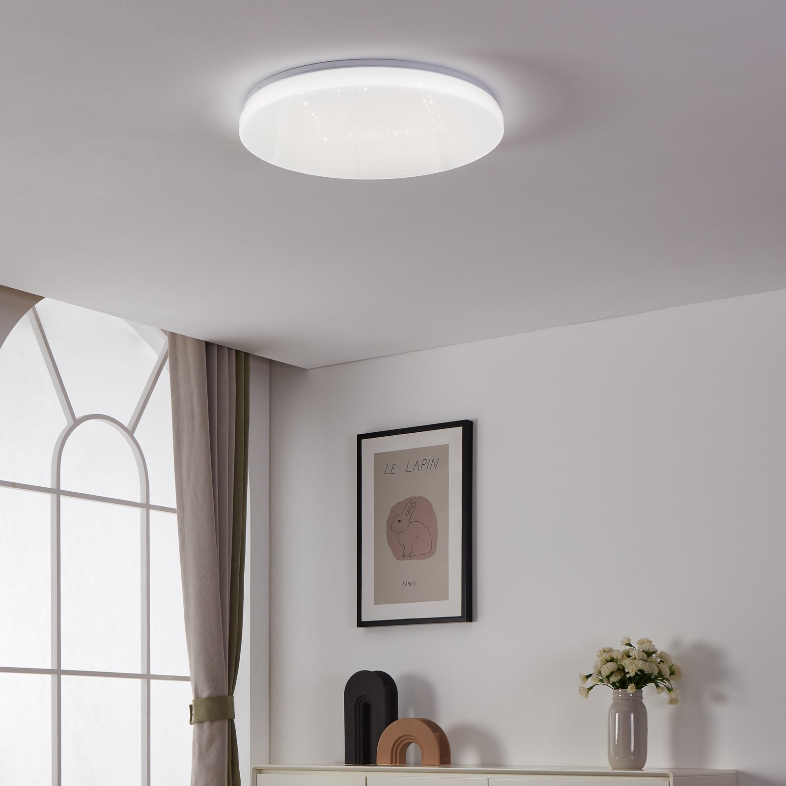 EGLO connect ceiling lamp Totari-Z, Ø56cm, 32W, crystal effect