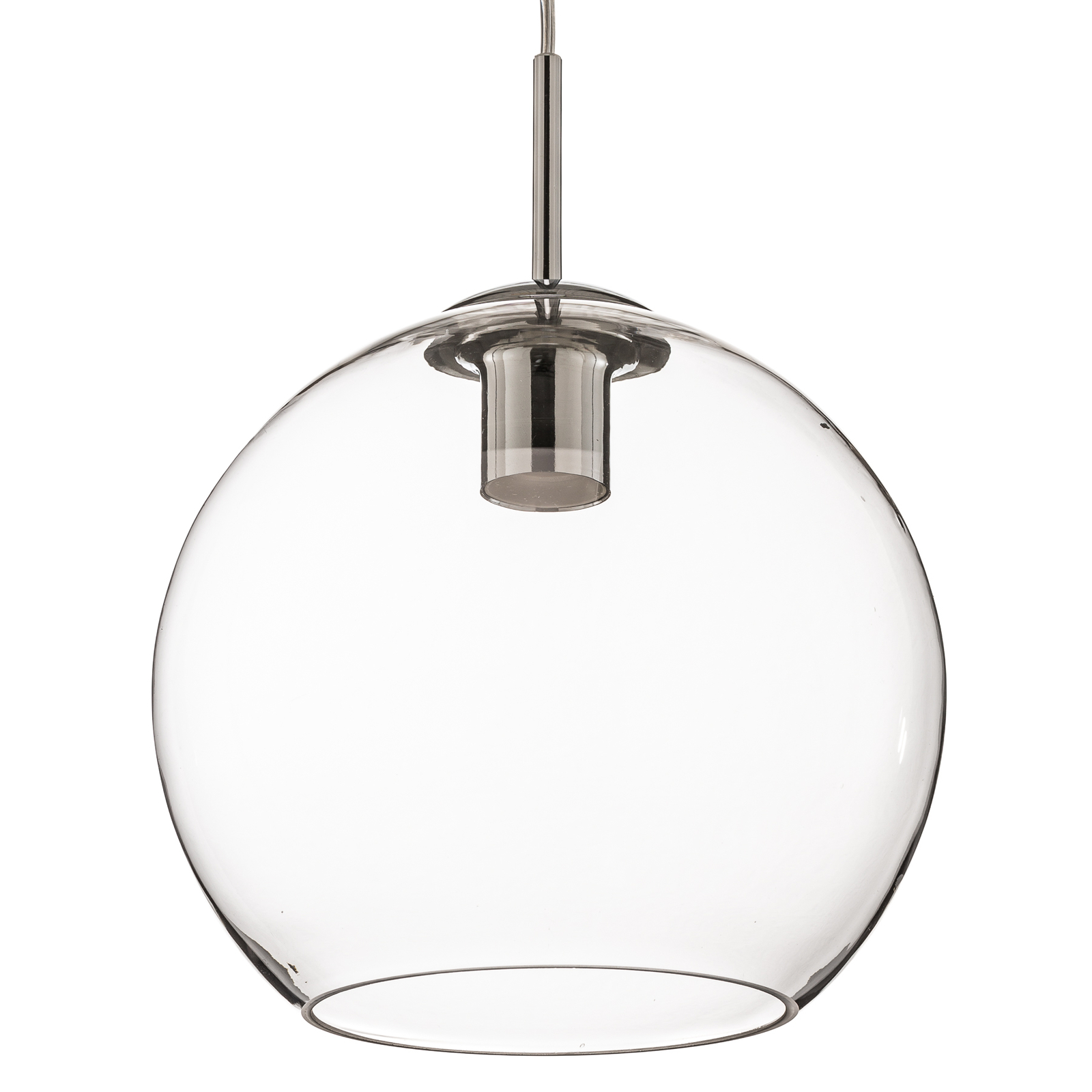 Lampada sospens vetro sferica, 25 cm trasparente