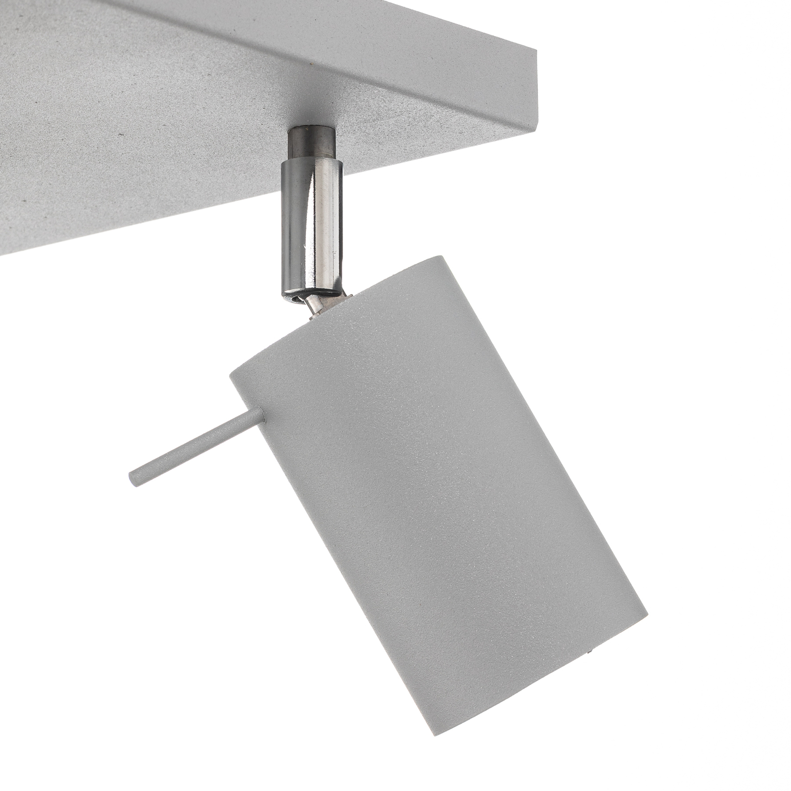 Spot pour plafond Round carré gris à 4 lampes