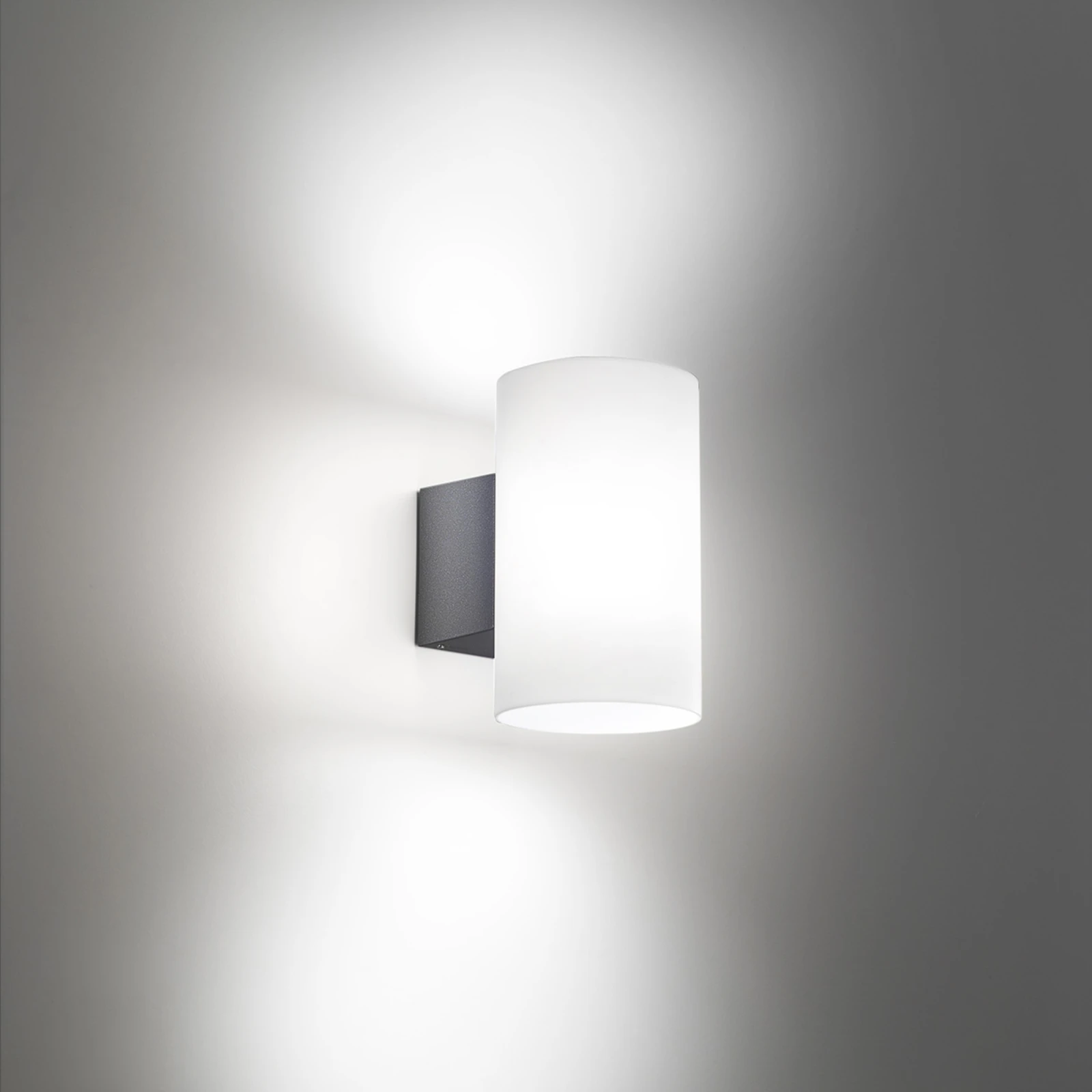 LED-Außenwandleuchte Bianca, dunkelgrau, Kunststoff