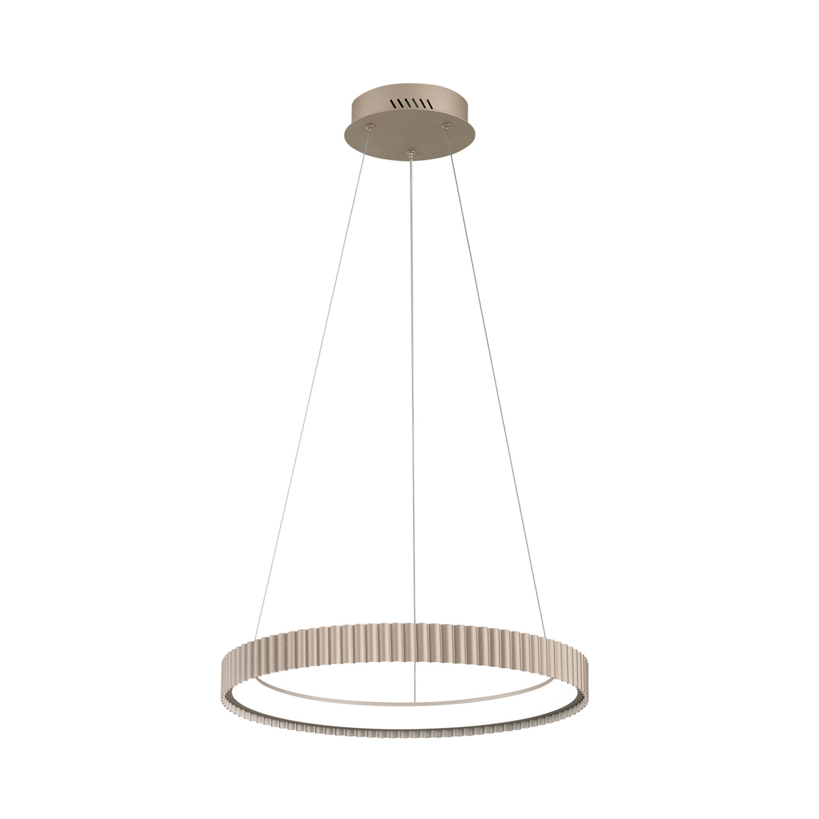 lámpara colgante LED Niike, color dorado, Ø 50 cm, metal, CCT