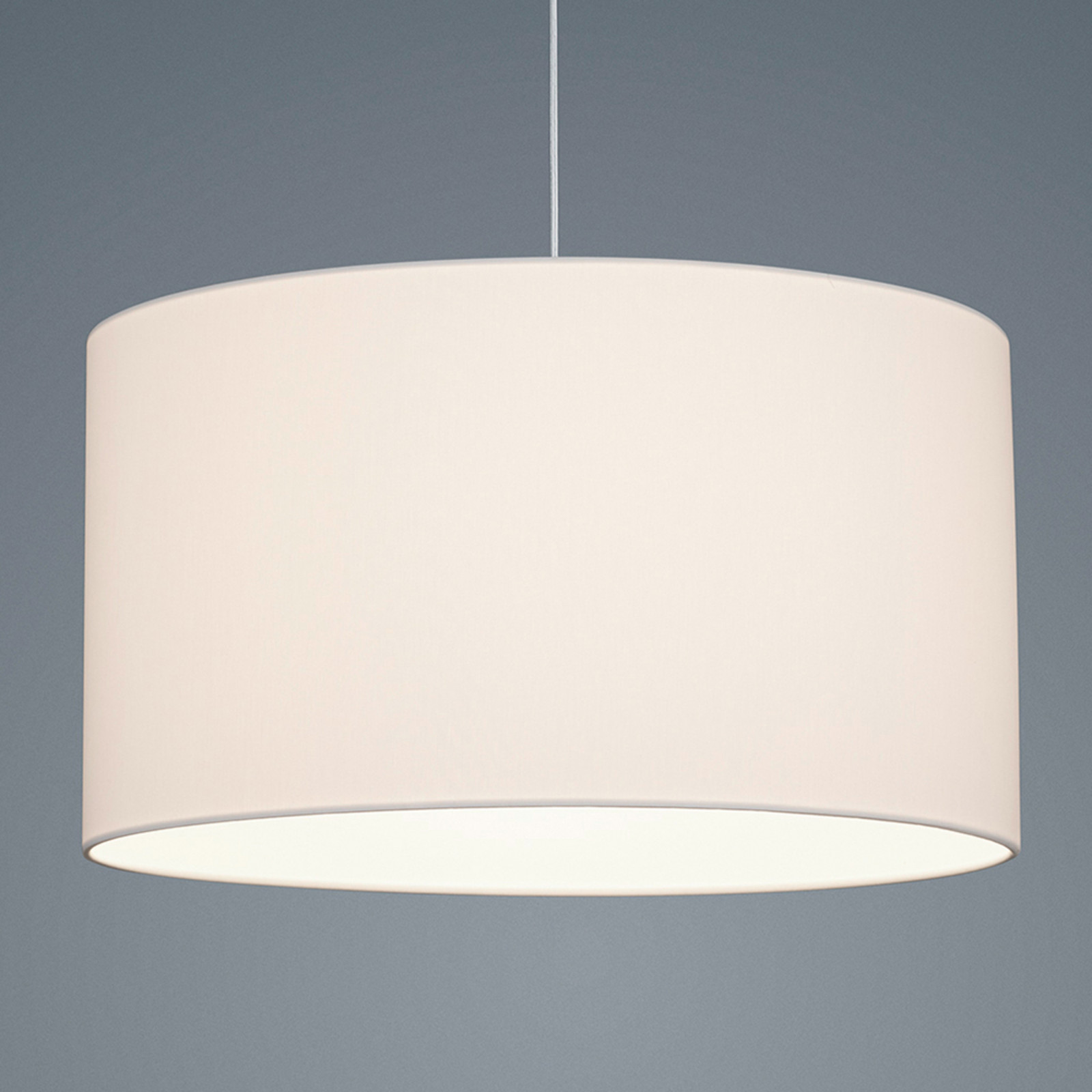 Helestra Certo lampă pendul cilindru 1 bec alb - Camera de zi / sufragerie - modern - alb crom - Țesătură / Textil