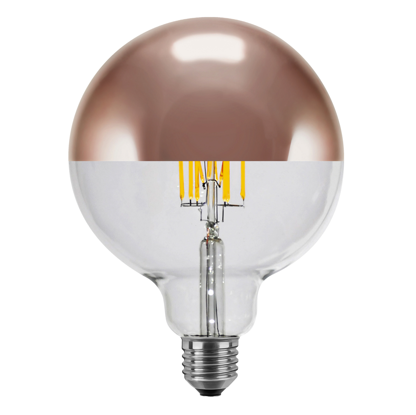 SEGULA LED-Globe E27 6,5W 927 Kopfspiegel kupfer