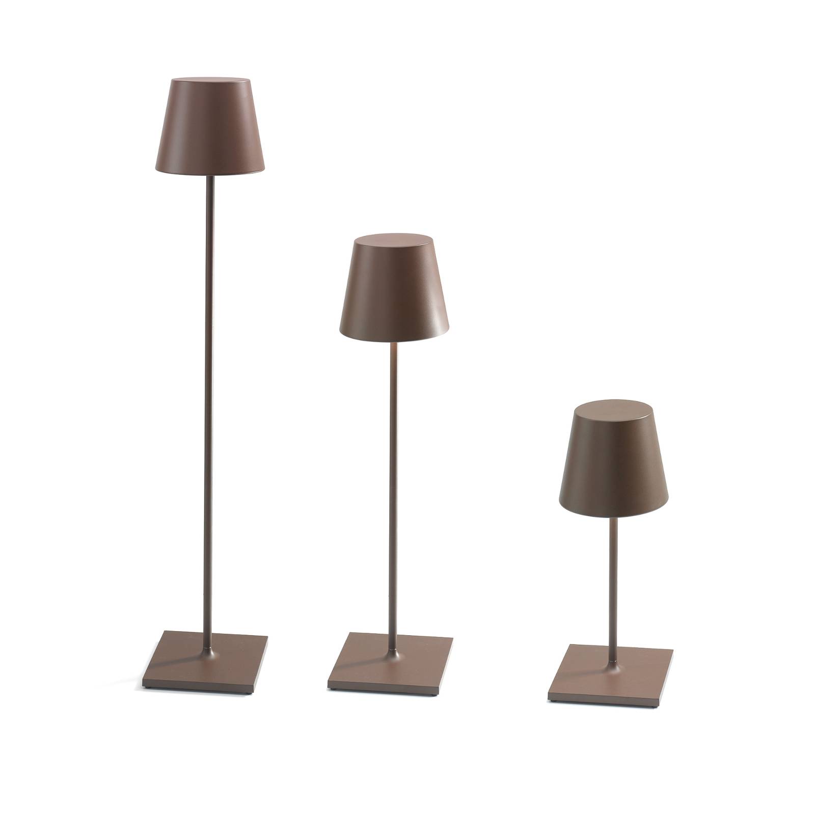 Zafferano Poldina XXL lampa podłogowa IP54 corten