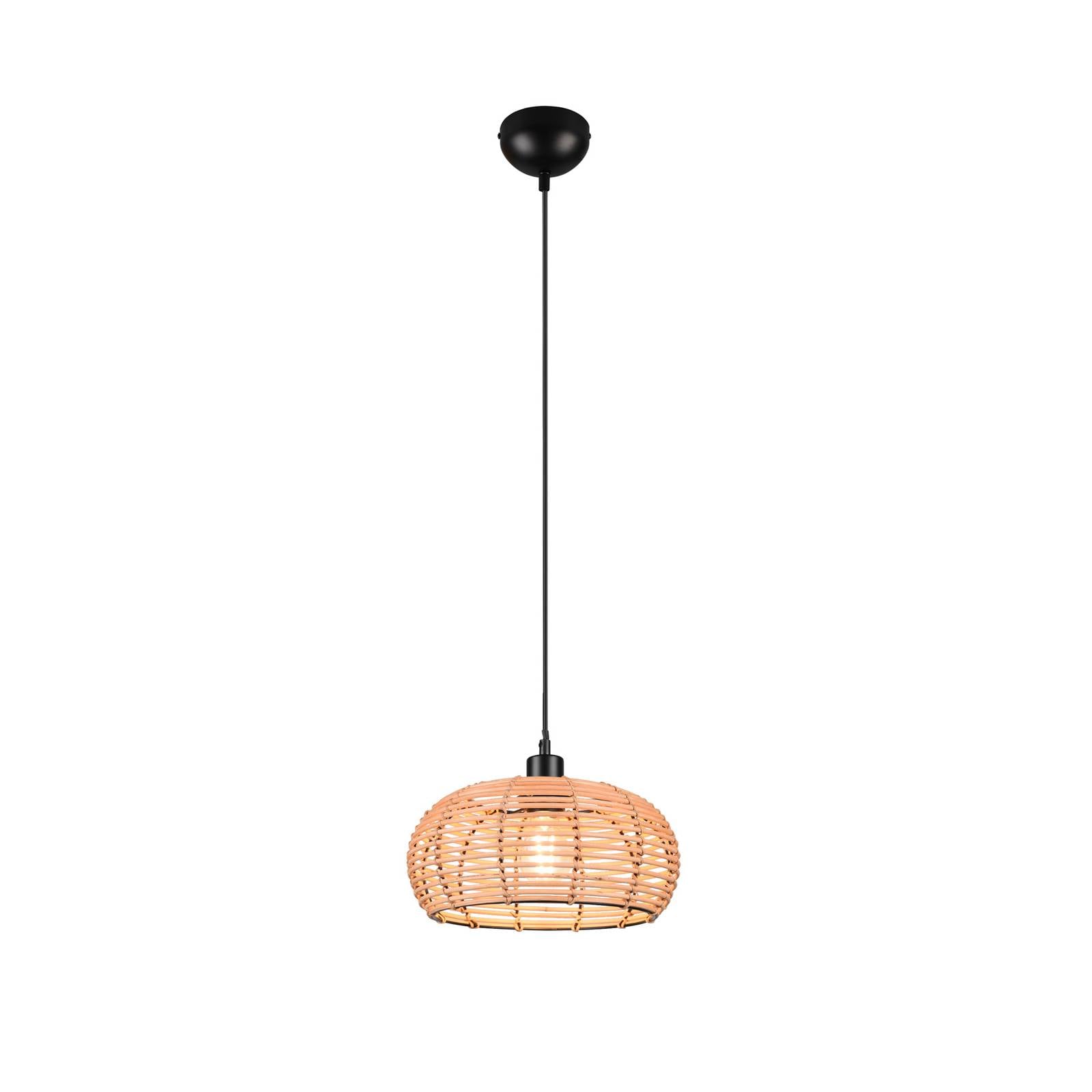 Pendelleuchte Inga mit Rattanschirm Ø 29 cm