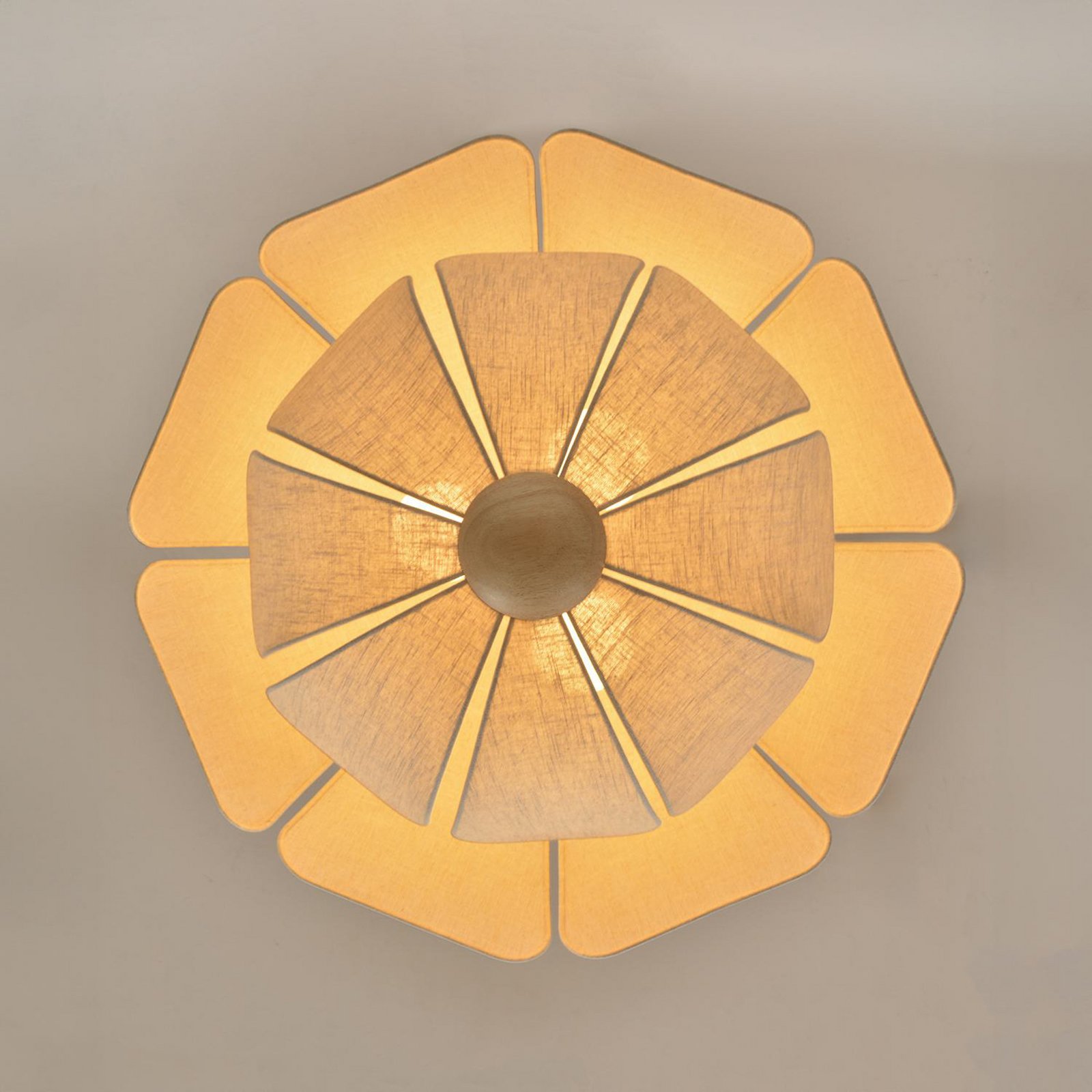 Coquillage Hängelampe 70 cm cremefarben Leinen - MARKET SET Coquillage Hängelampe 70 cm cremefarben Leinen - MARKET SET