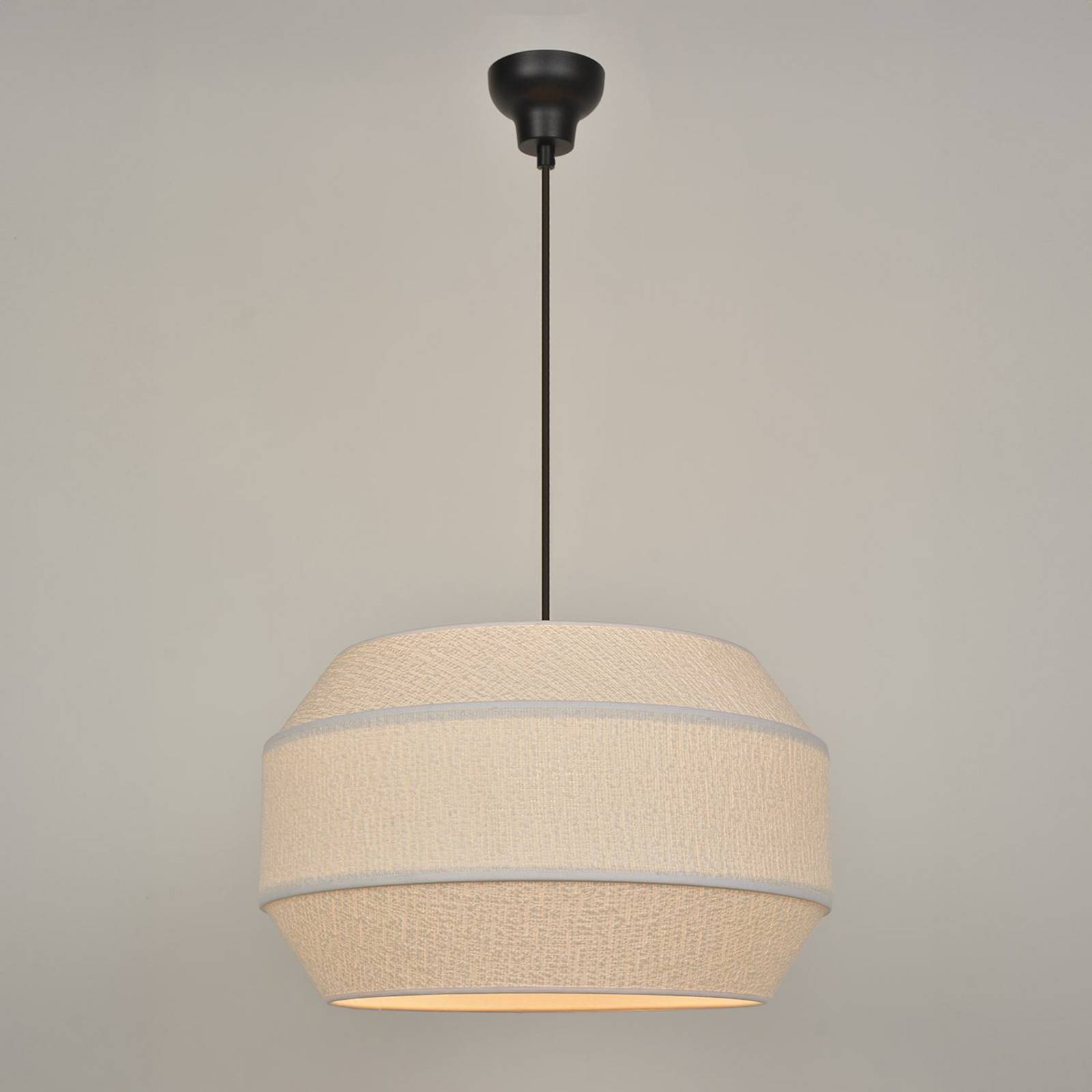MARKET SET Lampa wisząca Cosiness, Ø 46 cm, biała, tkanina