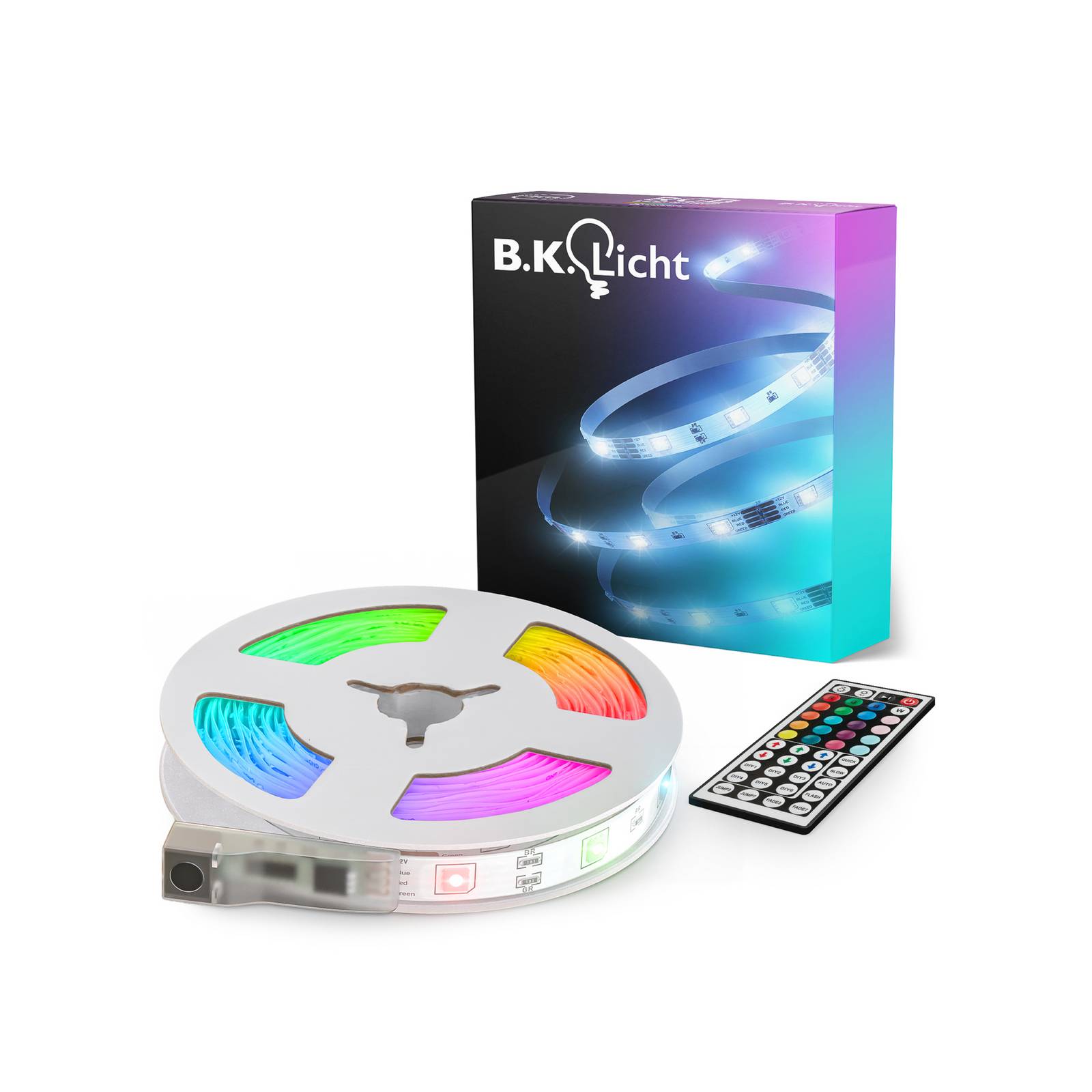 Bklicht - 5m led Band Streifen rgb Stripe Licht-Leiste Lichtschlauch + Farbwechsel
